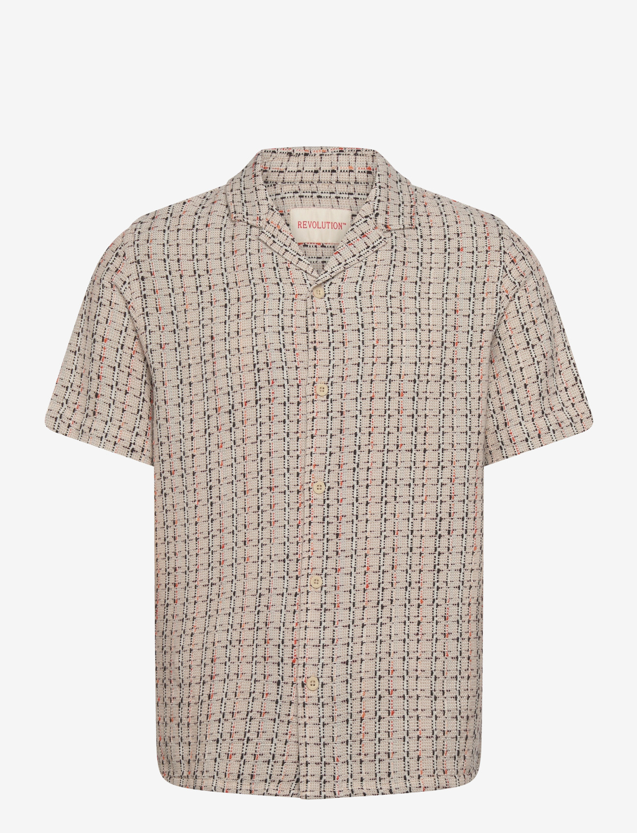 Revolution - Short-sleeved Cuban Shirt - short-sleeved shirts - offwhite - 1