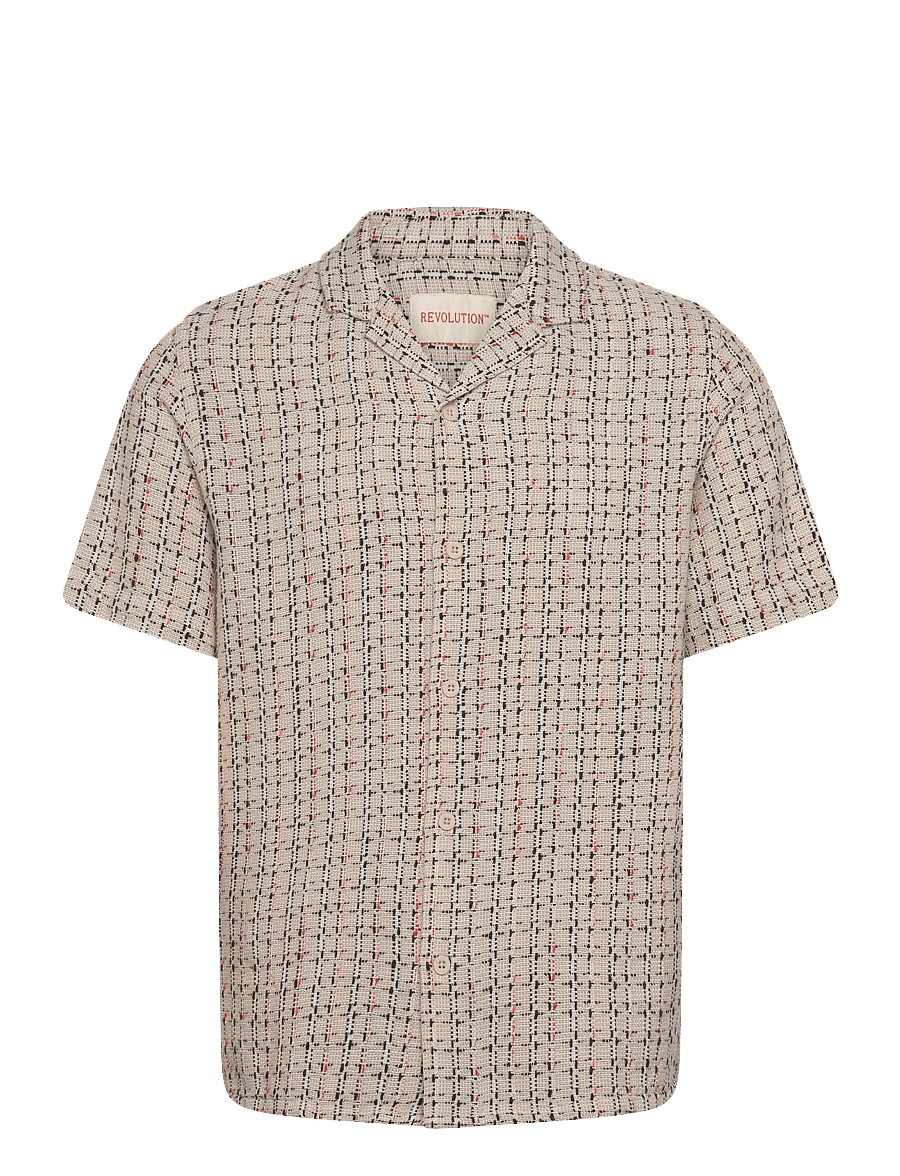 Revolution - Short-sleeved Cuban Shirt - lühikeste varrukatega särgid - offwhite - 1