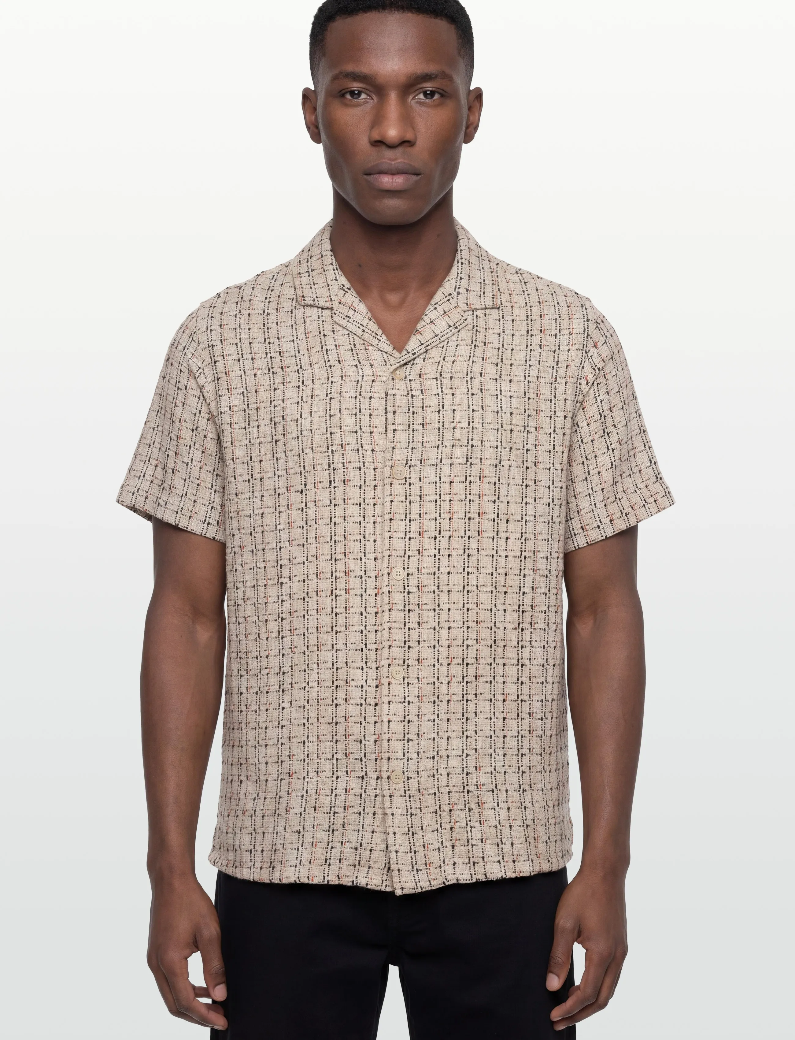 Revolution - Short-sleeved Cuban Shirt - lühikeste varrukatega särgid - offwhite - 3