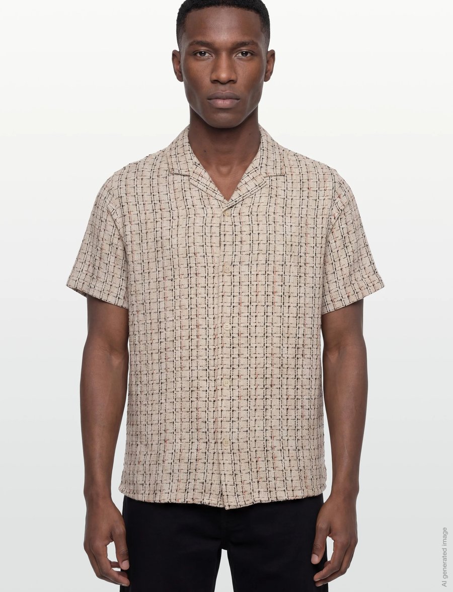 Revolution - Short-sleeved Cuban Shirt - lühikeste varrukatega särgid - offwhite - 3