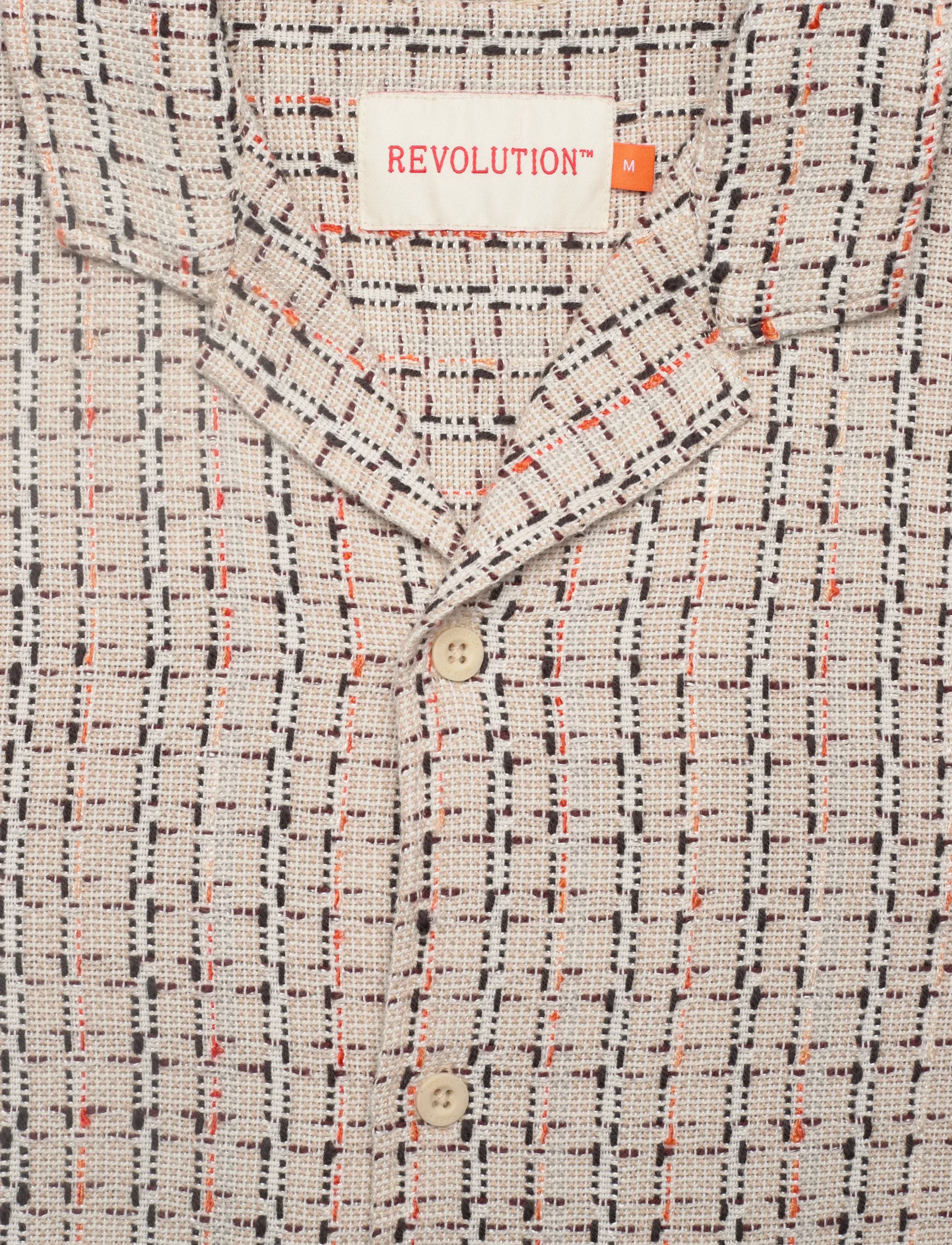 Revolution - Short-sleeved Cuban Shirt - lühikeste varrukatega särgid - offwhite - 5