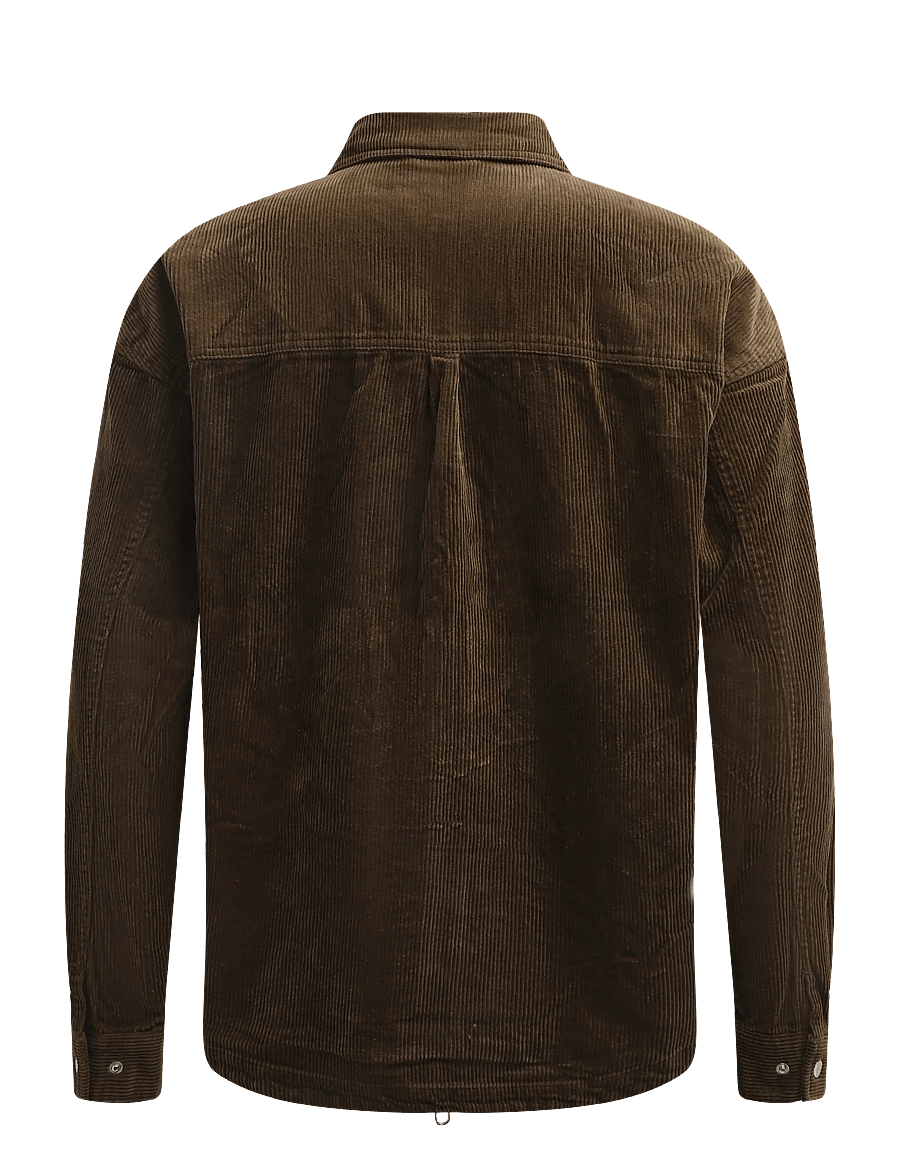 Revolution - Zipped Worker Shirt - höstjackor - brown - 1