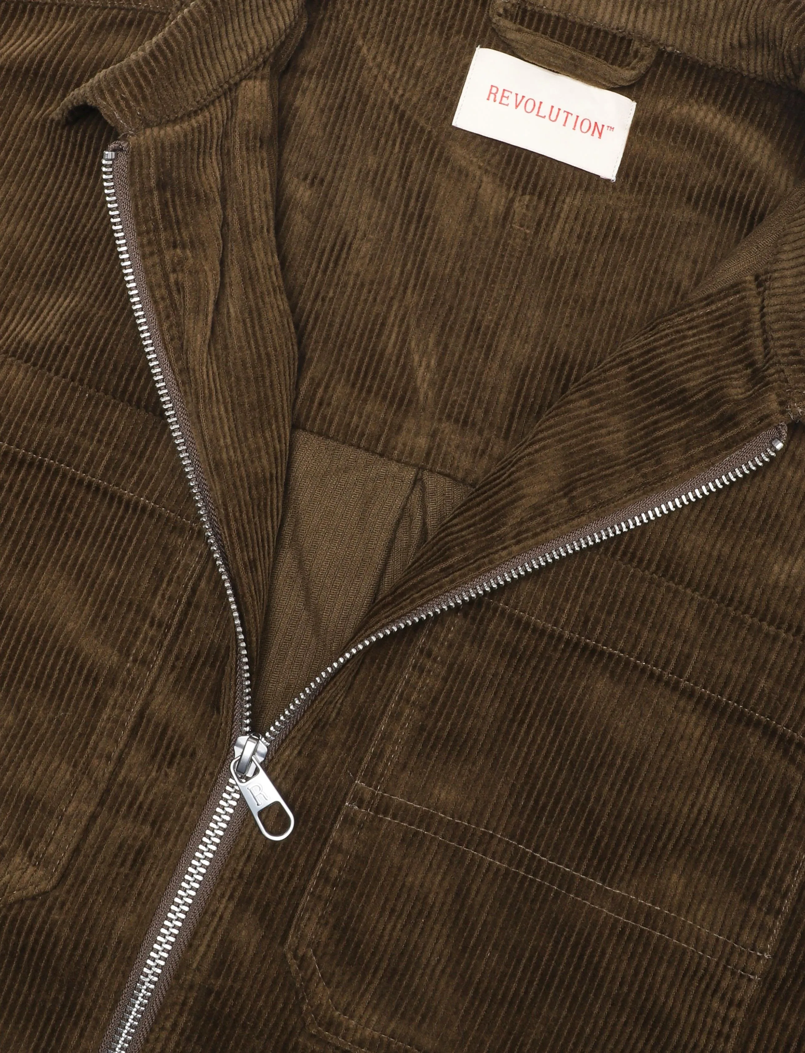Revolution - Zipped Worker Shirt - höstjackor - brown - 2