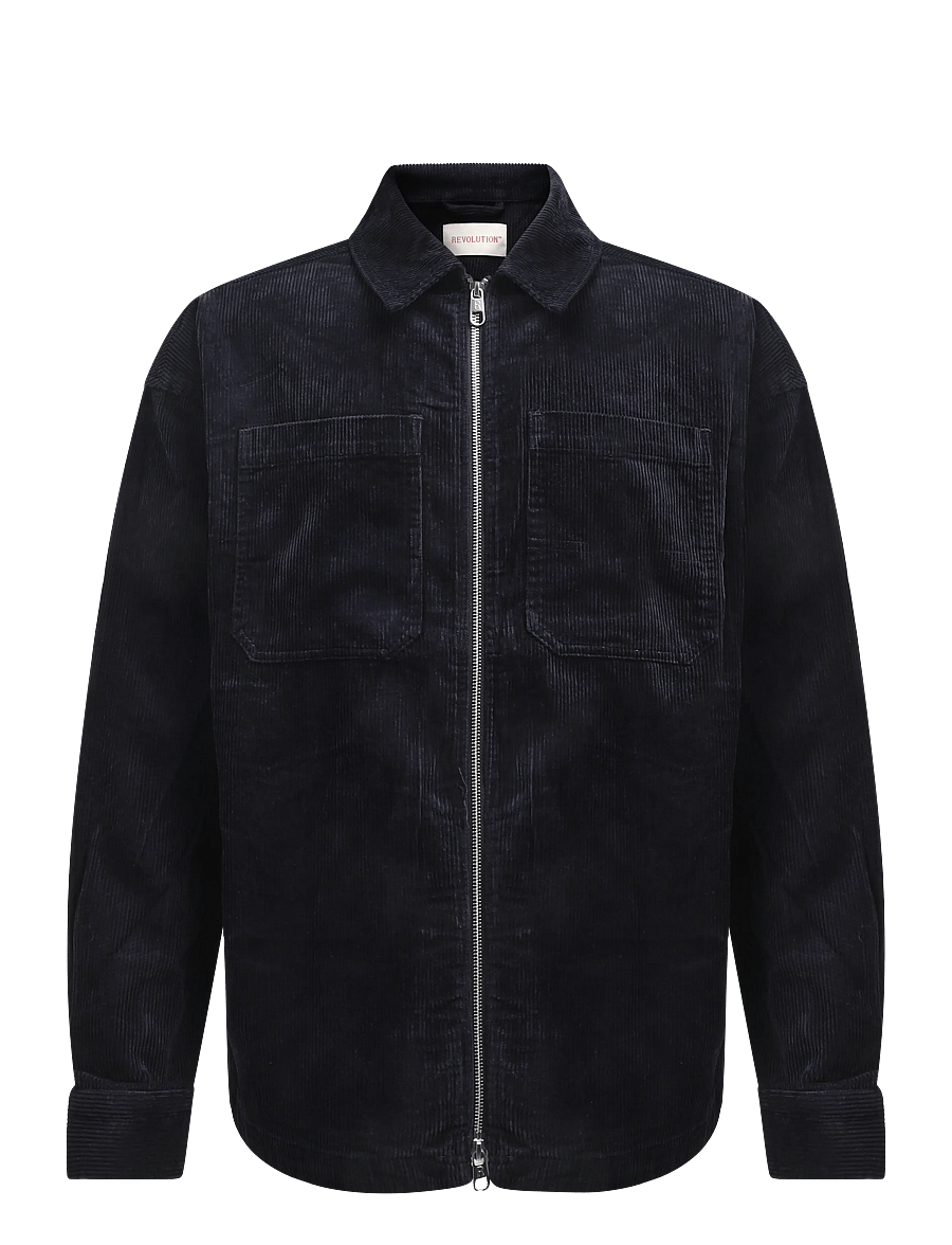 Revolution - Zipped Worker Shirt - höstjackor - navy - 0