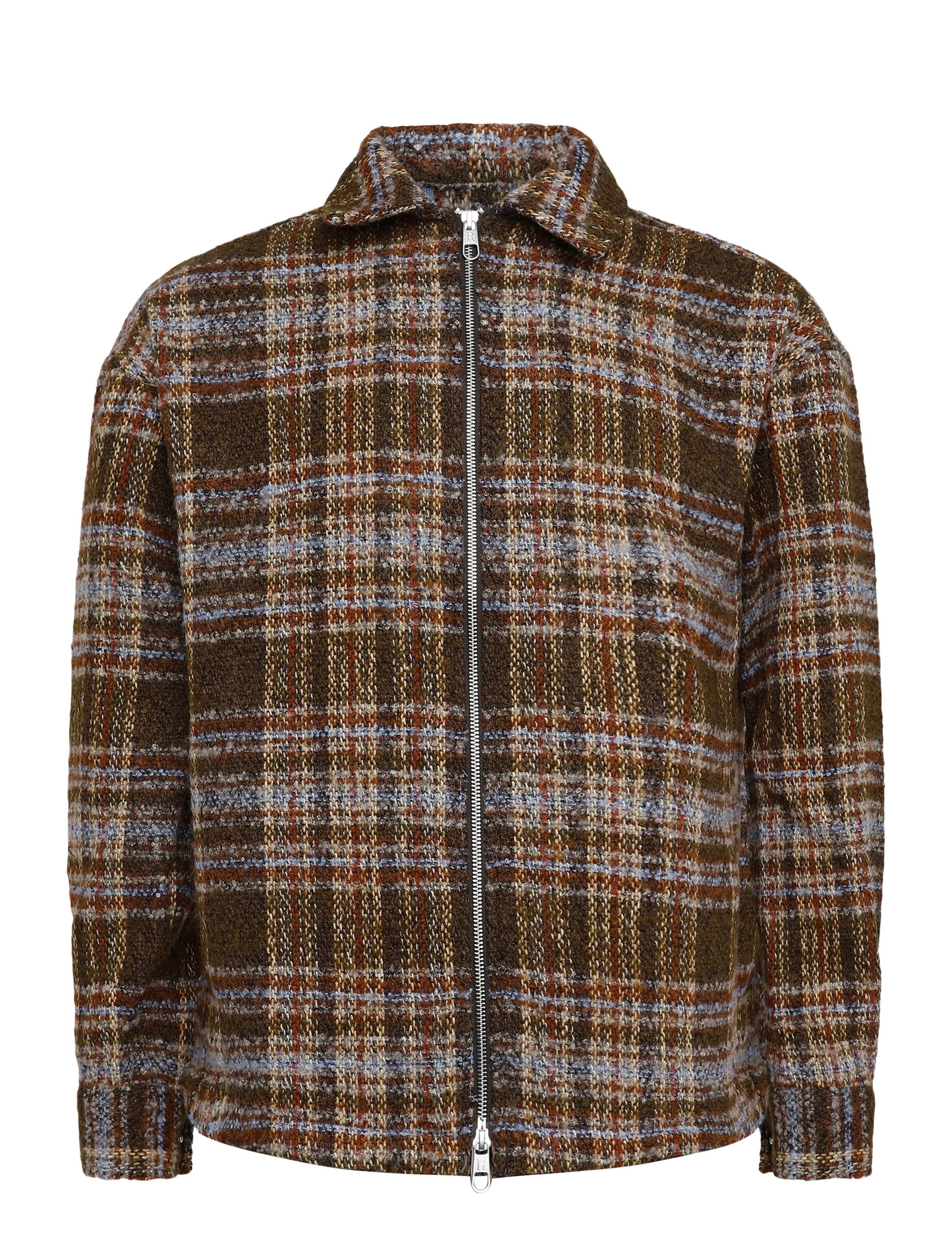 Revolution Zipped Overshirt - Jackor - BROWN / brown