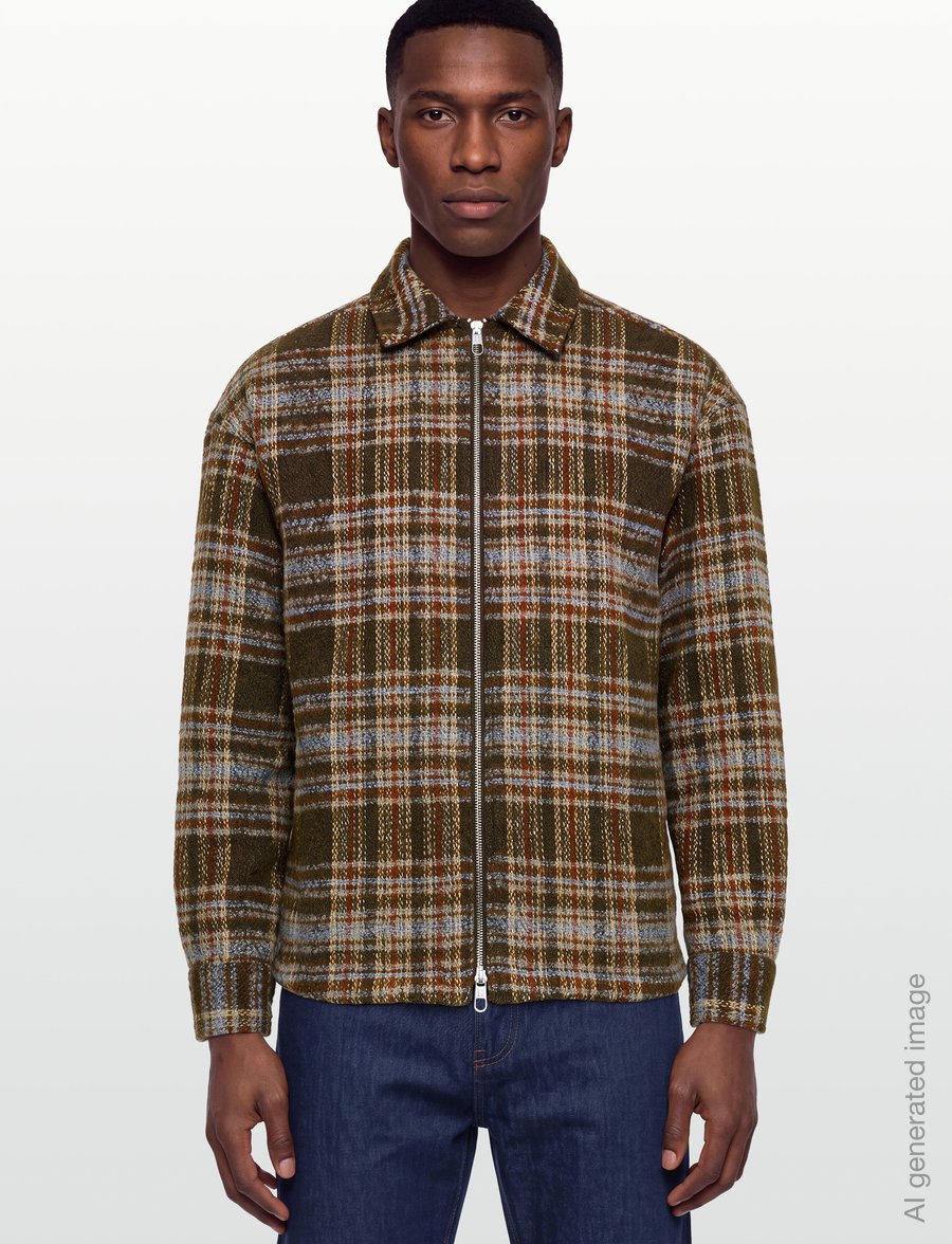Revolution - Zipped Overshirt - jacken - brown - 3