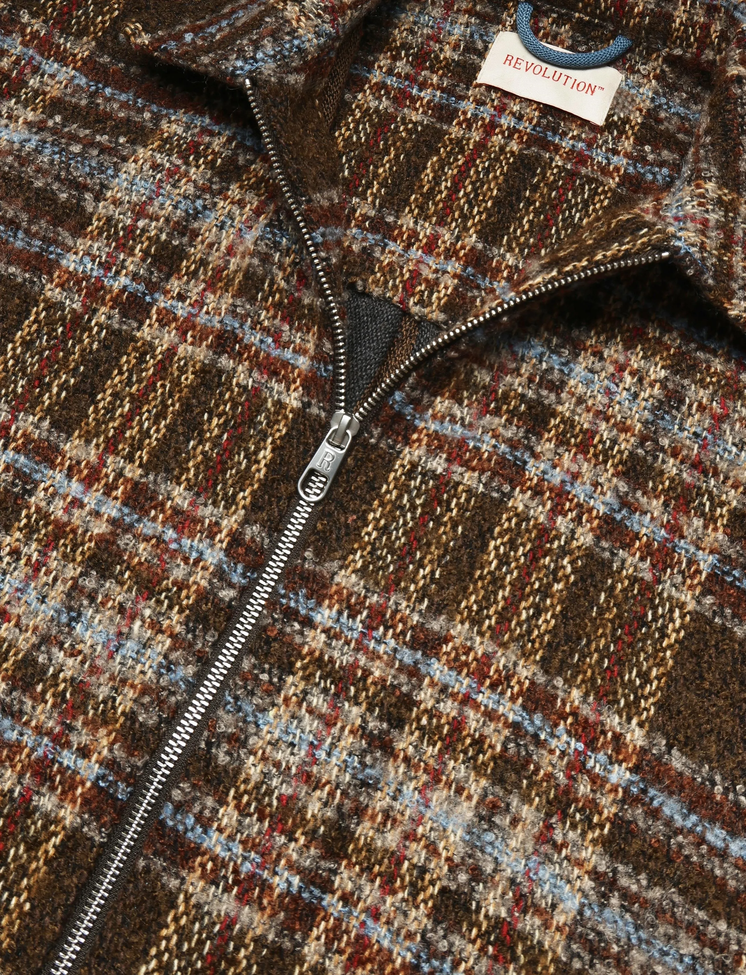 Revolution - Zipped Overshirt - jackor - brown - 2