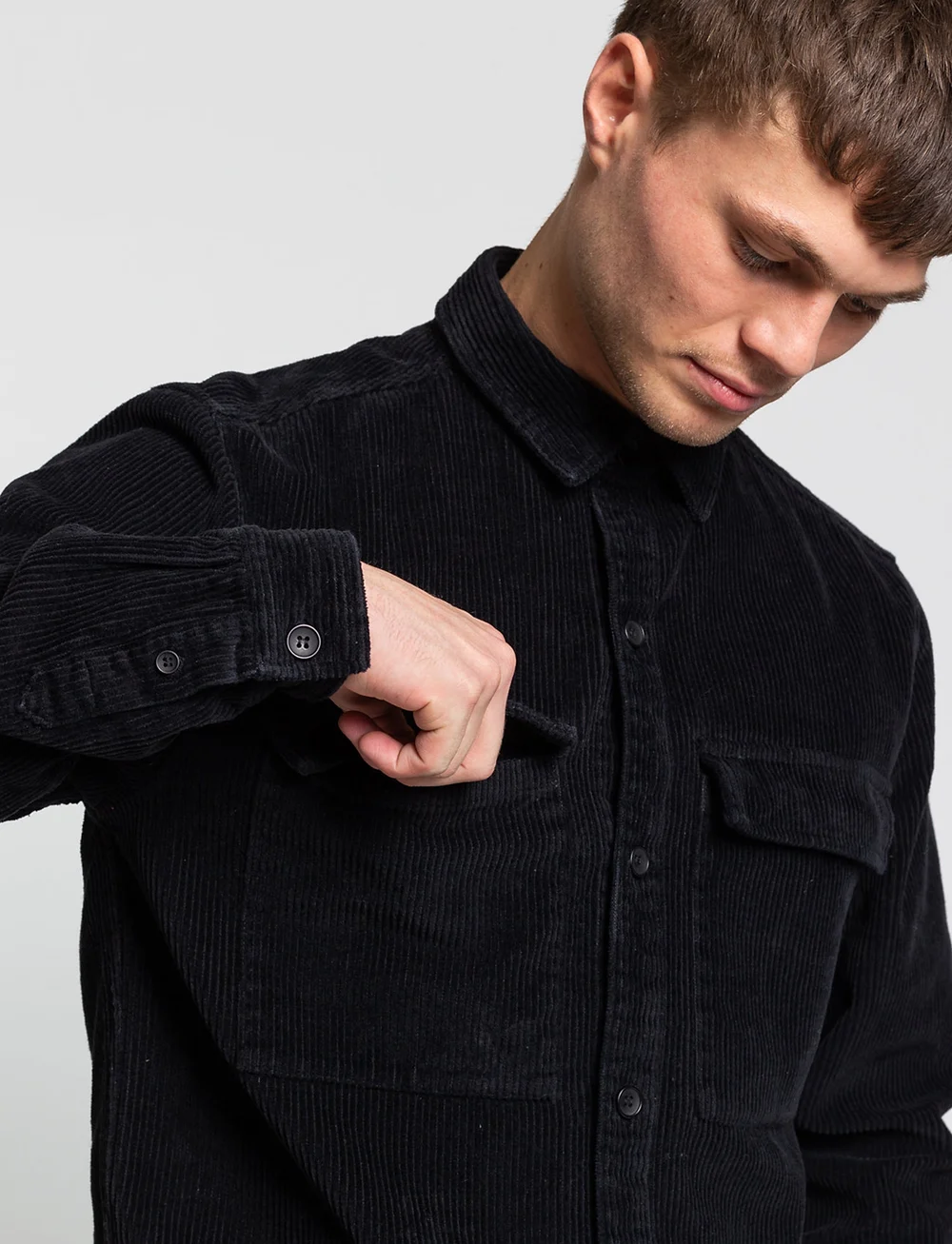 Revolution - Utility Overshirt - kordfløyelsskjorter - black - 3