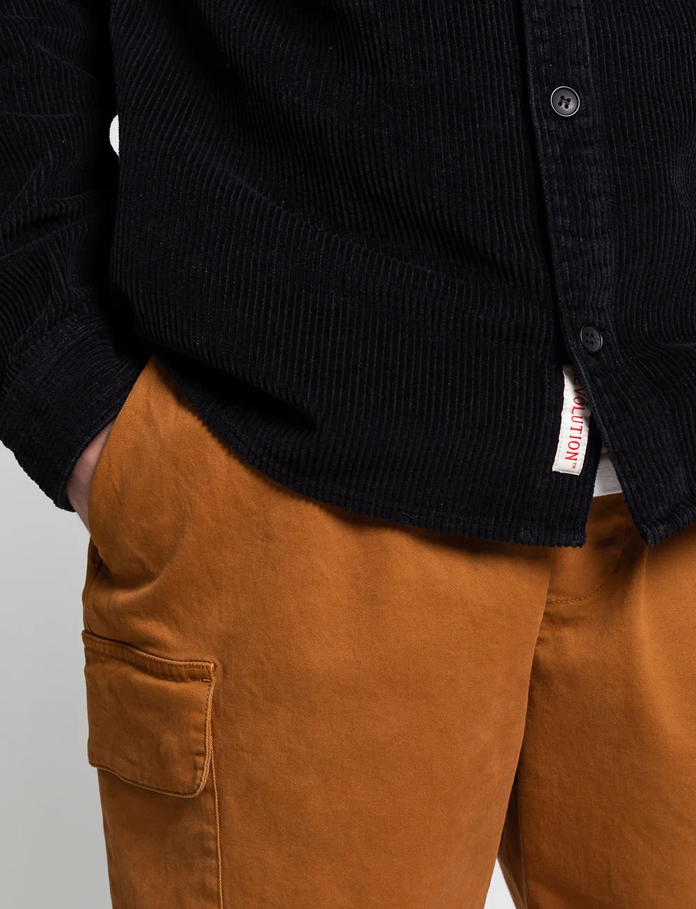 Revolution - Utility Overshirt - kordfløyelsskjorter - black - 4