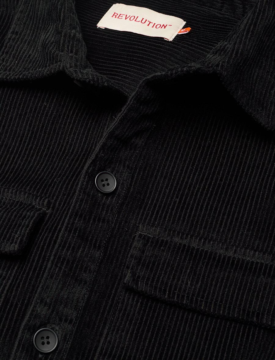 Revolution - Utility Overshirt - velvet särgid - black - 5
