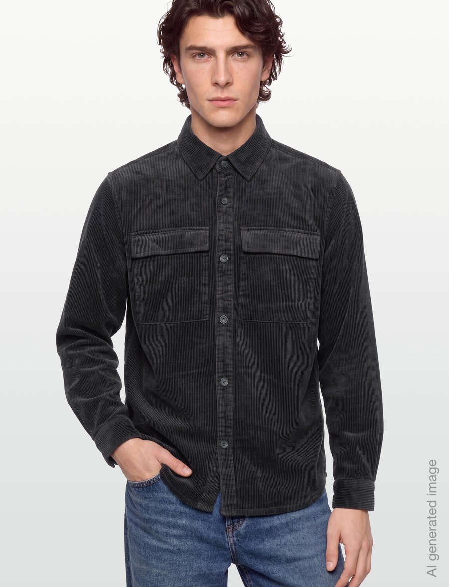 Revolution - Utility Shirt - corduroy shirts - darkgrey - 3