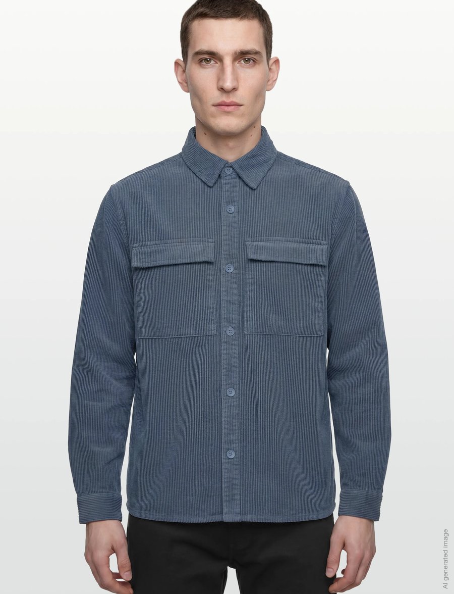 Revolution - Utility Overshirt - cordhemden - dustblue - 3