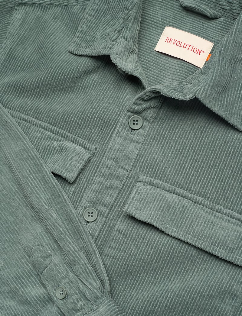 Revolution - Utility Overshirt - velvet särgid - dustmint - 2
