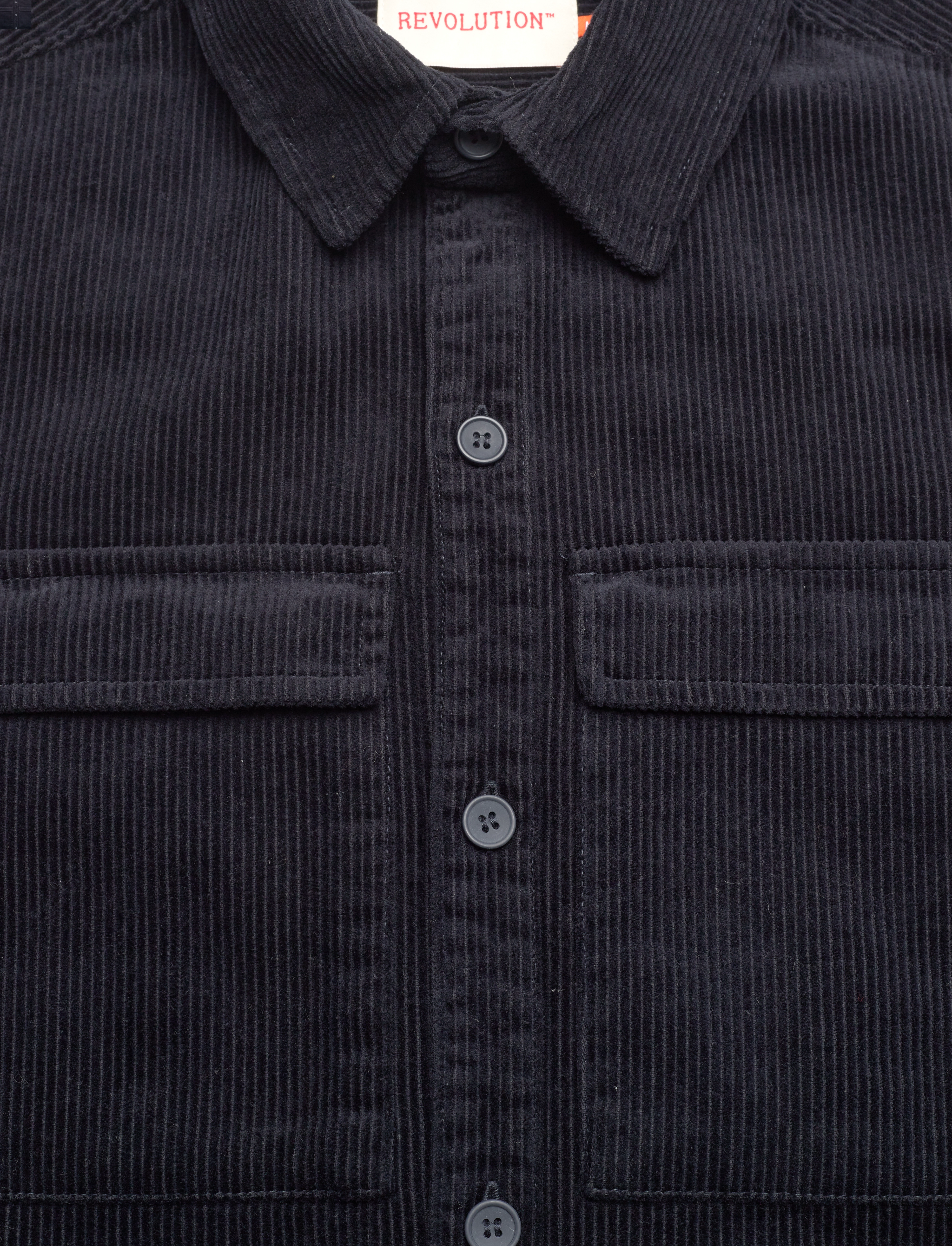 Revolution - Utility Overshirt - vakosamettipaidat - navy - 2