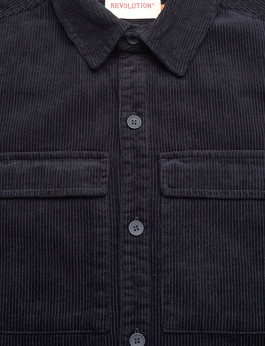 Revolution - Utility Overshirt - vakosamettipaidat - navy - 2