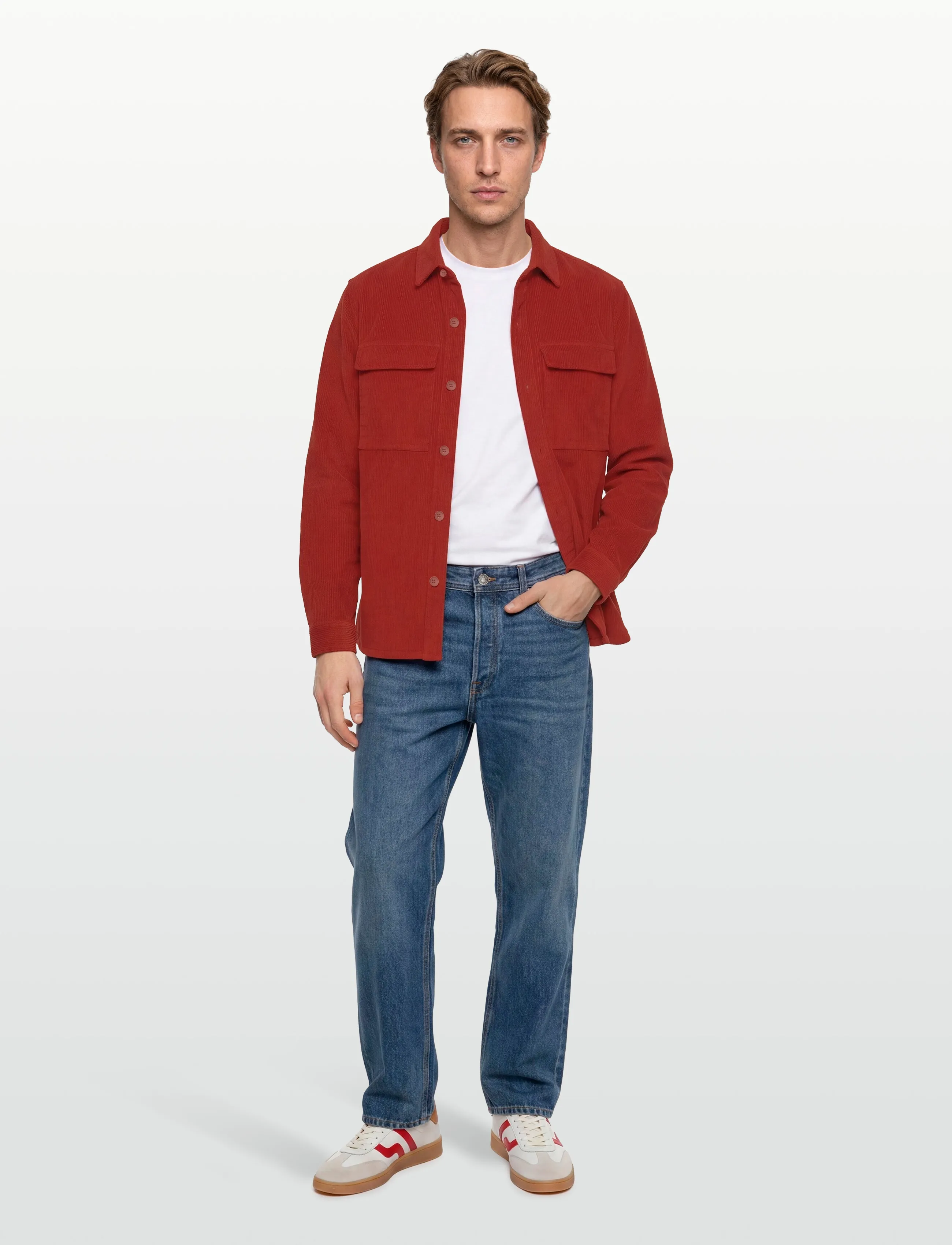 Revolution Utility Overshirt, S, Oberteile, Rot - Overshirts, Männerswear