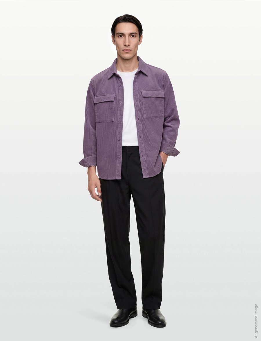 Revolution - Utility Overshirt - cordhemden - purple - 0