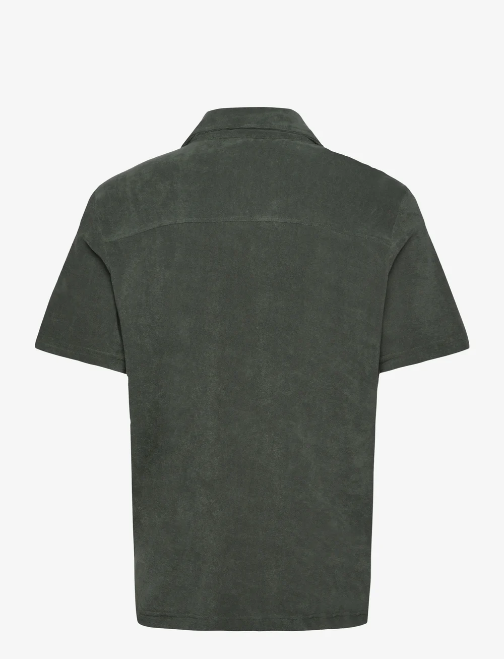 Revolution - Terry Short-sleeved Cuban Shirt - kortærmede skjorter - dustgreen - 1