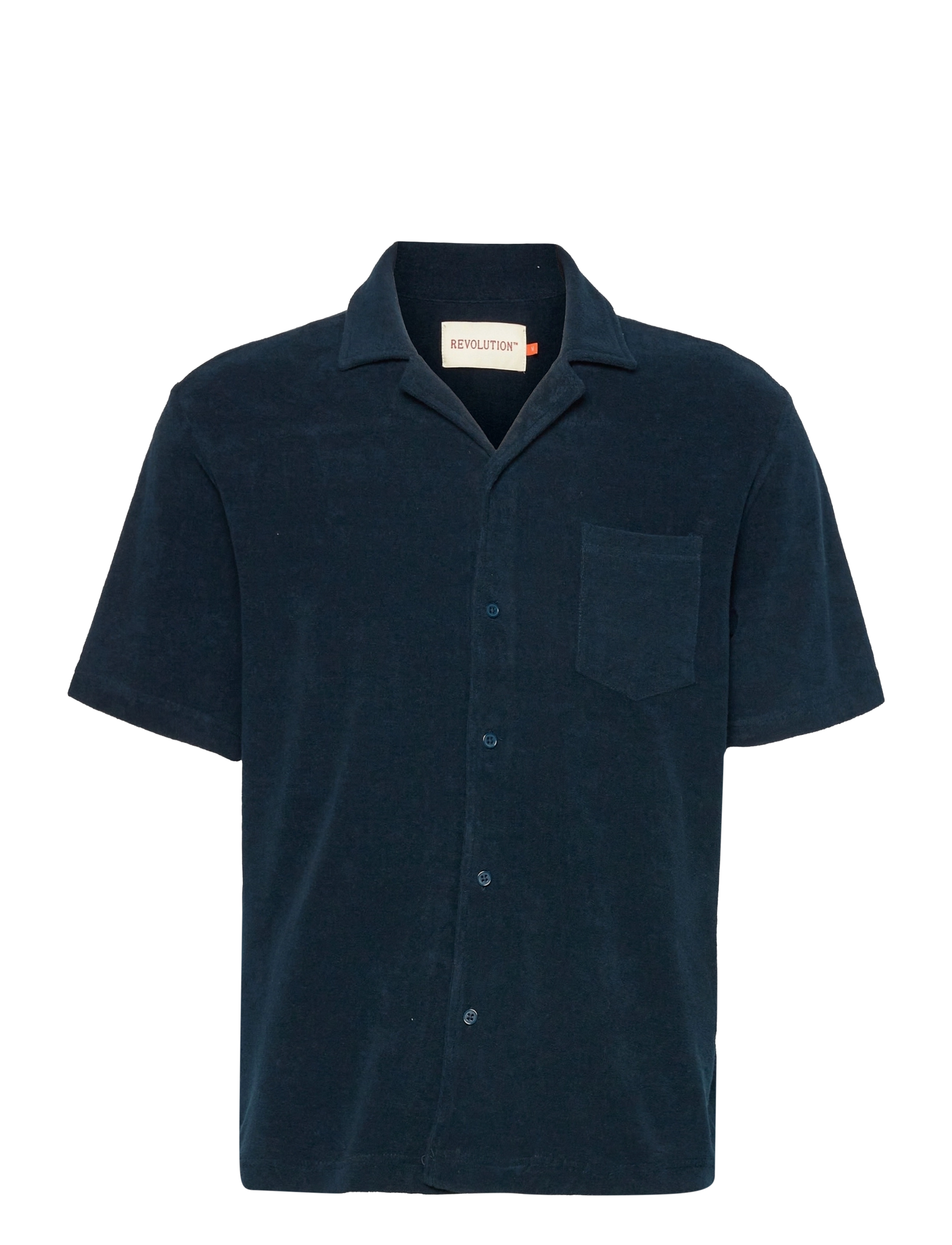 REVOLUTION Terry Kurzärmelig Cuban Shirt Blau - M - Herren