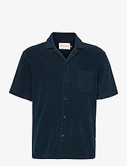 Revolution - Terry Cuban Shirt - short-sleeved t-shirts - navy - 0