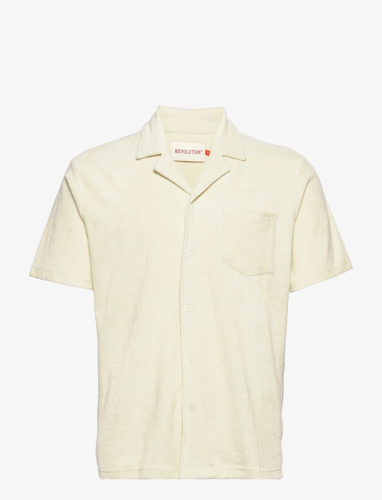 Revolution - Terry Cuban Shirt - short-sleeved t-shirts - offwhite - 0