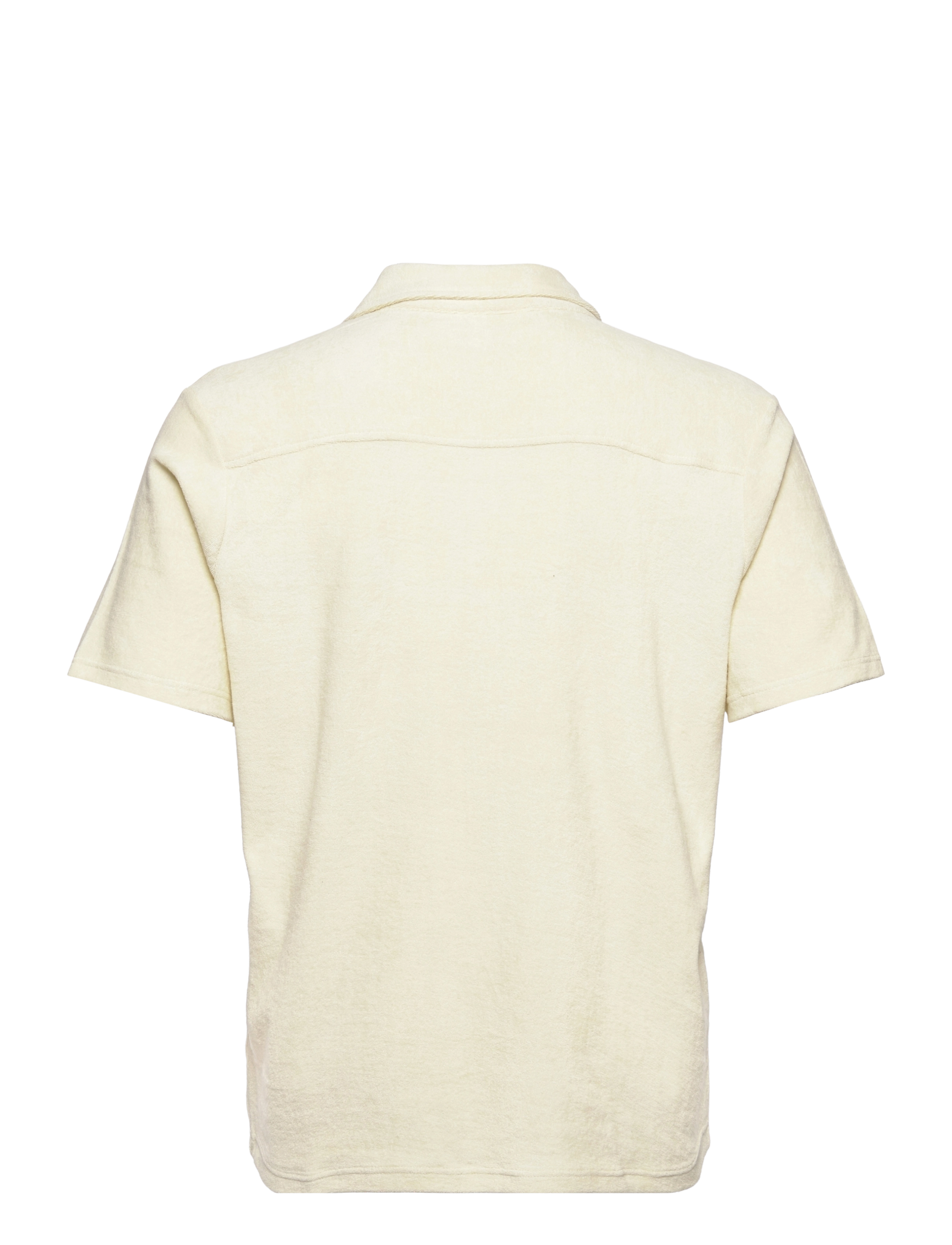 Revolution - Terry Short-sleeved Cuban Shirt - kortærmede t-shirts - offwhite - 1