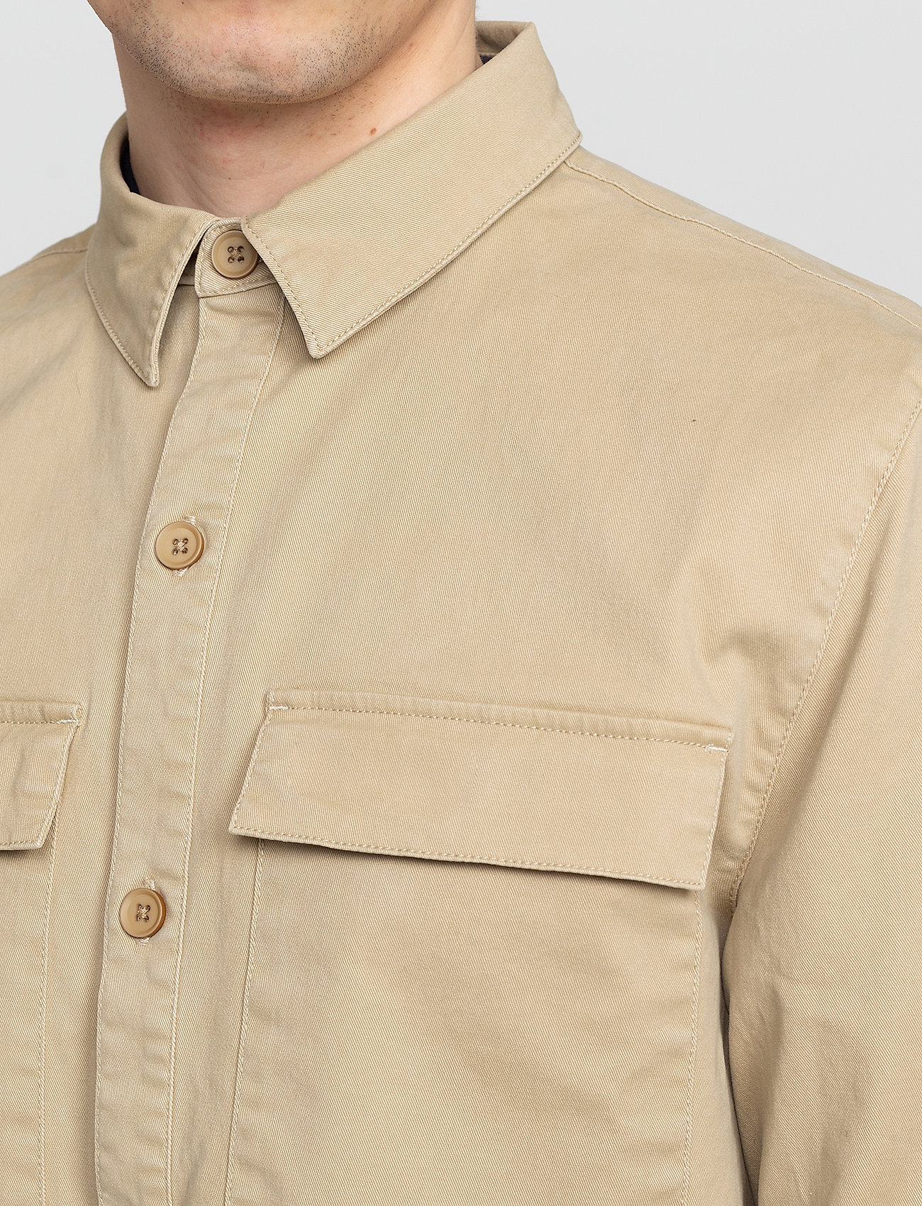 Revolution - Checked utility shirt with logo embroidery - khaki - 3
