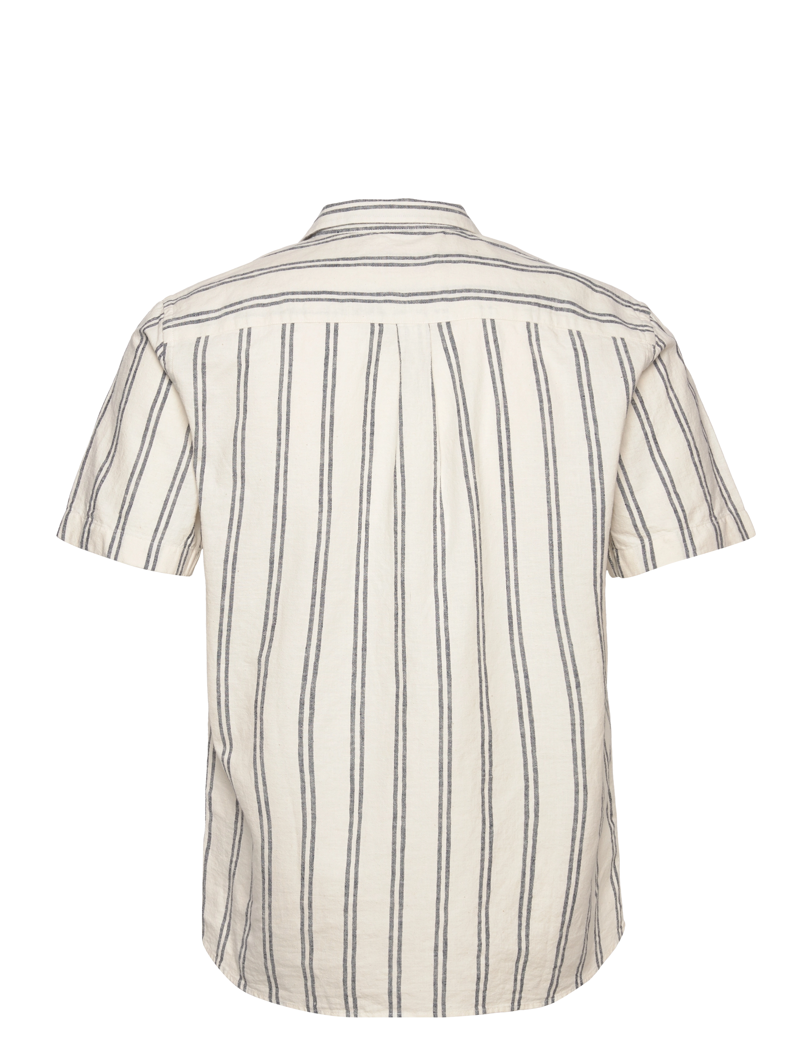 Revolution - Short-sleeved Cuban Shirt - pellavakauluspaidat - navy - 1