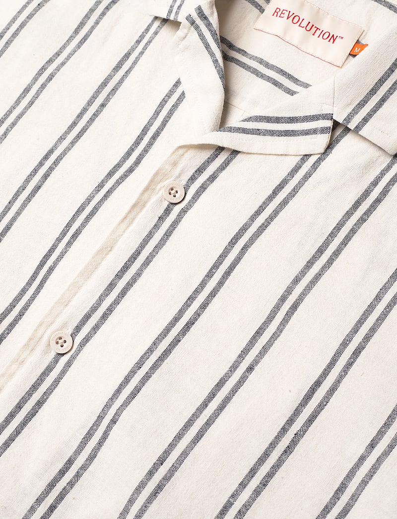 Revolution - Short-sleeved Cuban Shirt - linneskjortor - navy - 3