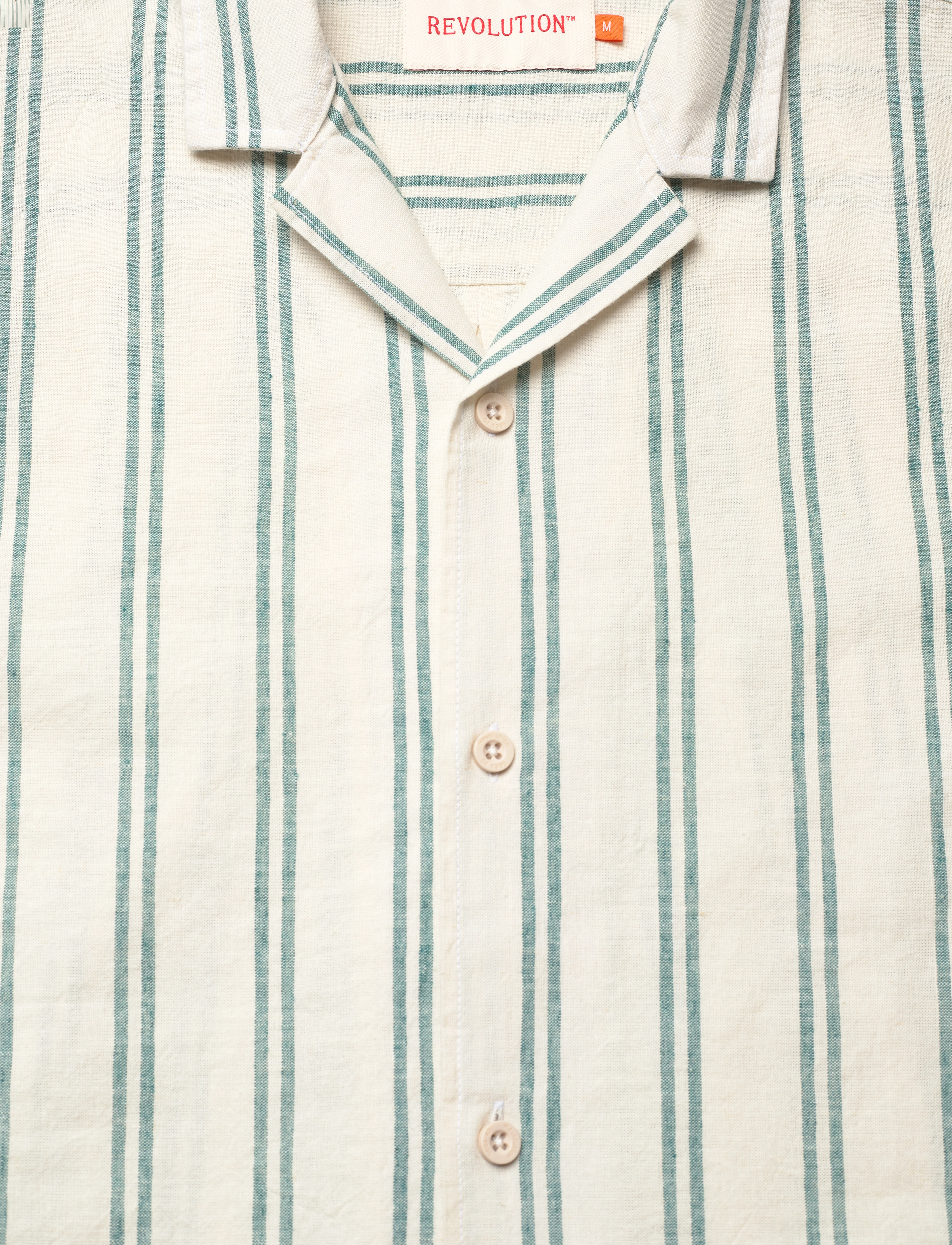 Revolution - Short-sleeved Cuban Shirt - chemises de lin - petrol - 2
