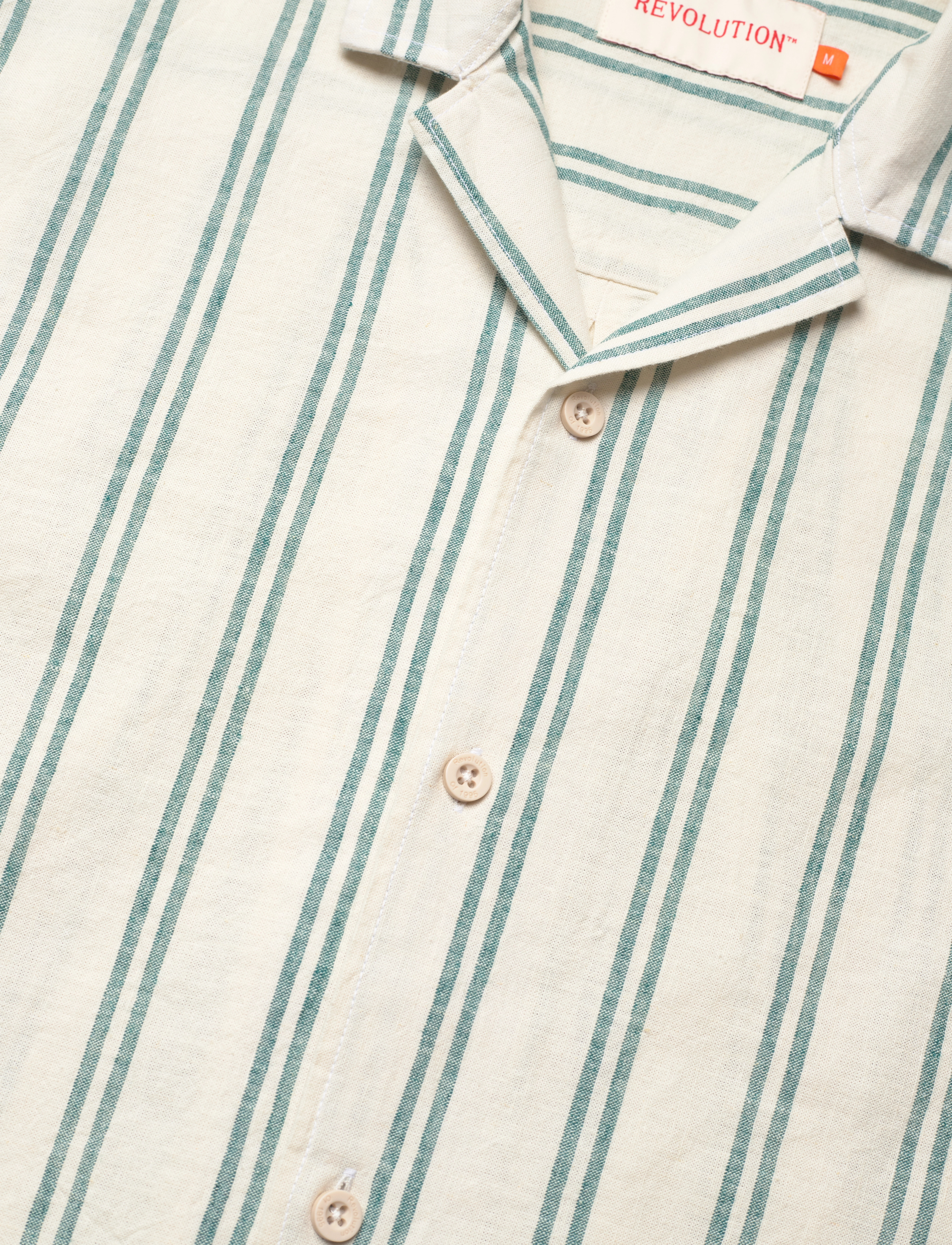 Revolution - Short-sleeved Cuban Shirt - chemises de lin - petrol - 3