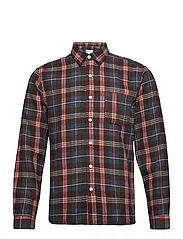 Revolution - Regular Shirt - geruite overhemden - brown - 0