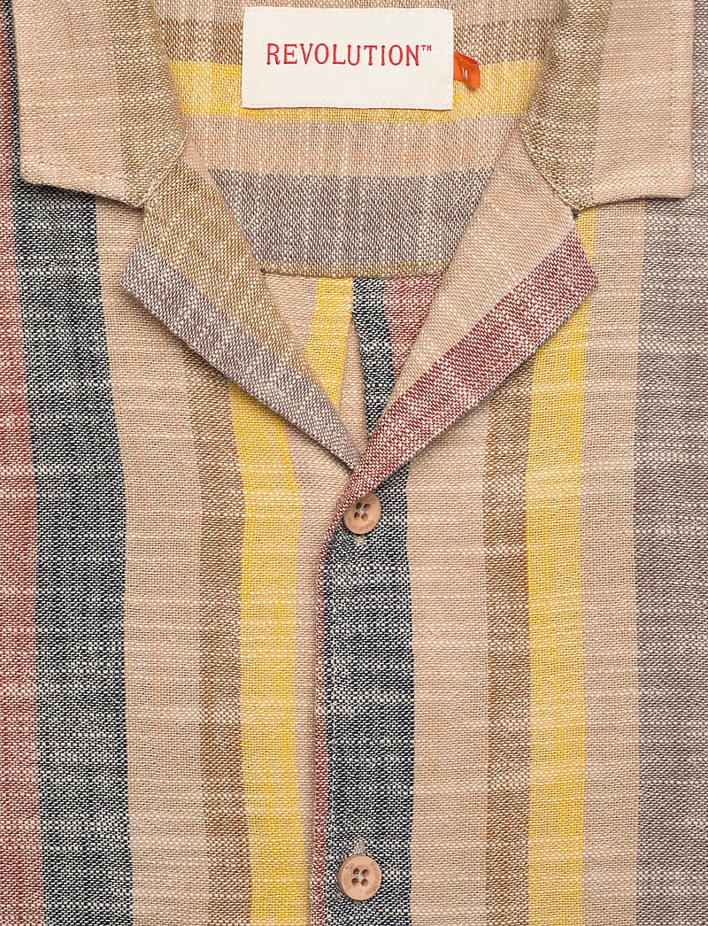 Revolution - Short-sleeved Cuban Shirt - marškiniai trumpomis rankovėmis - brown - 2