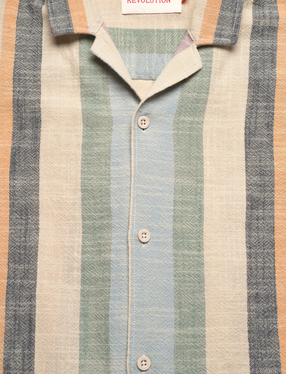 Revolution - Short-sleeved Cuban Shirt - kortärmade skjortor - dustgreen - 2