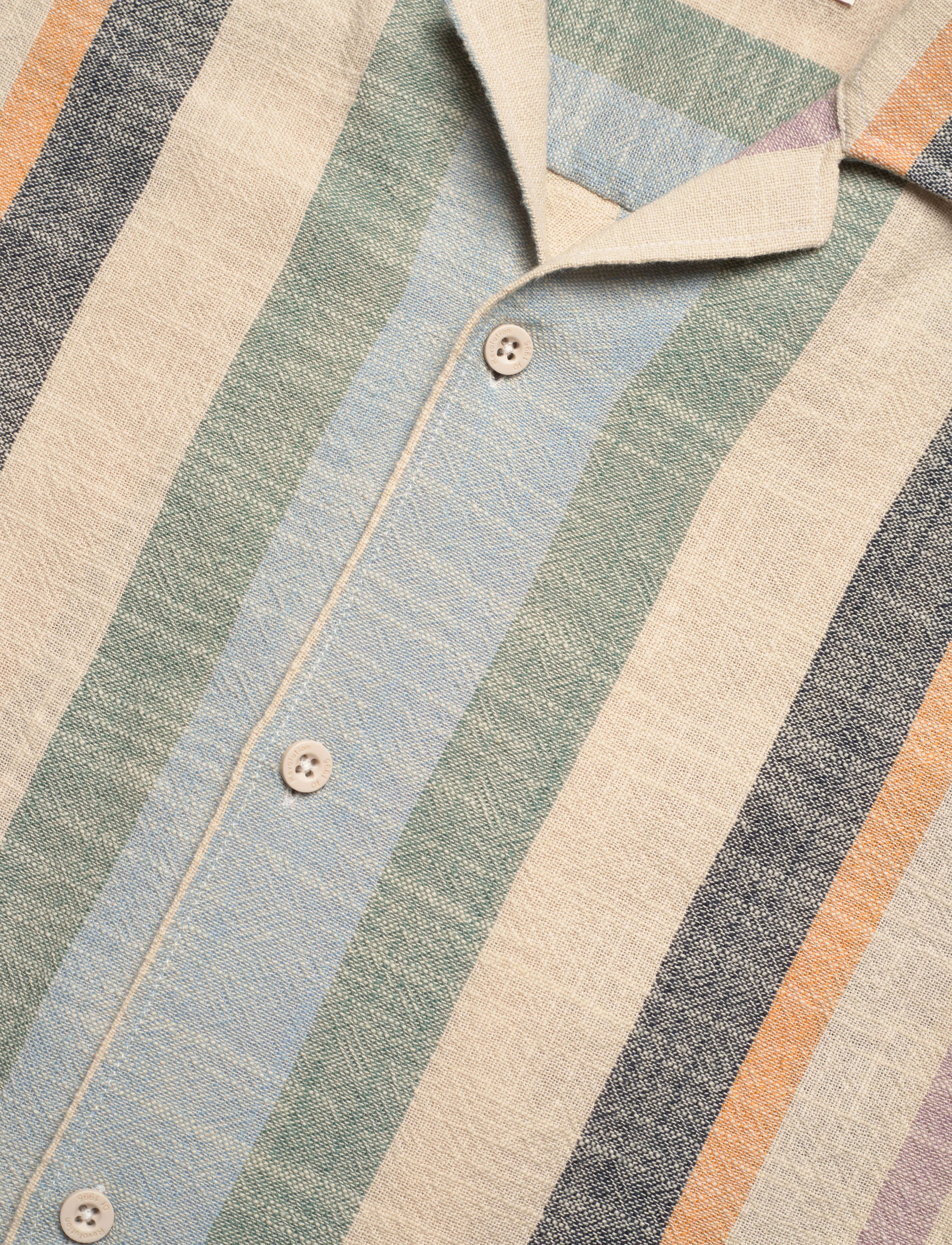 Revolution - Short-sleeved Cuban Shirt - kortærmede t-shirts - dustgreen - 3