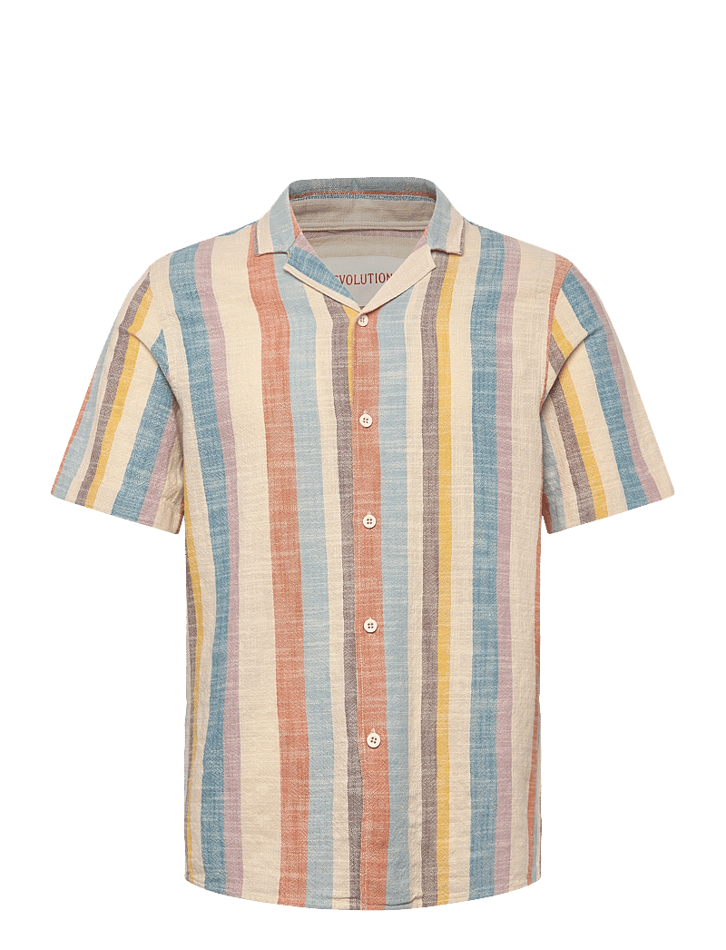 Revolution - Short-sleeved Cuban Shirt - kurzarmhemden - multi - 1