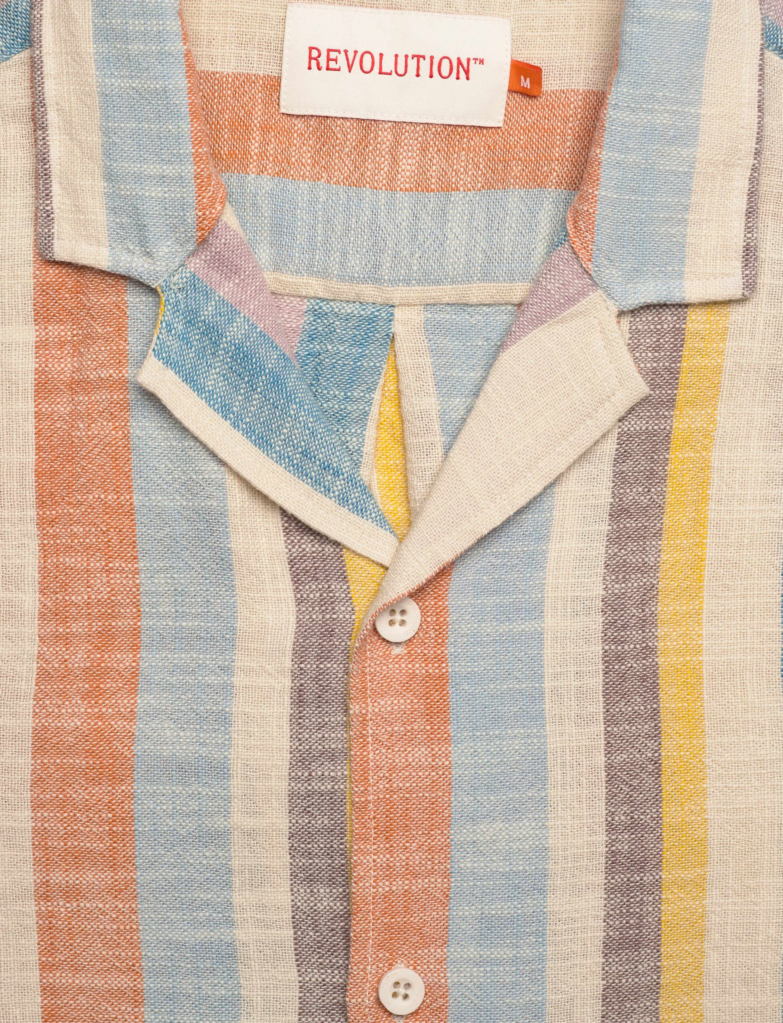 Revolution - Short-sleeved Cuban Shirt - kortærmede t-shirts - multi - 5