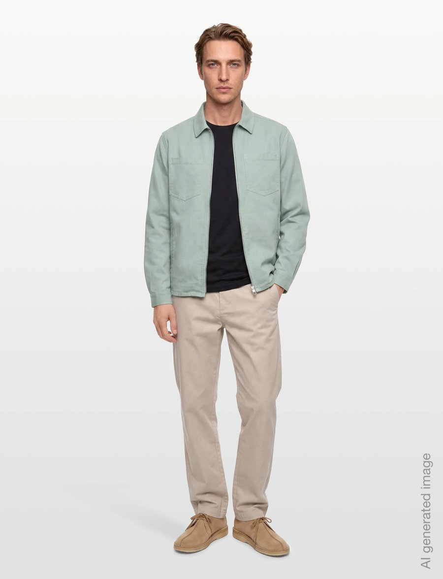 Revolution - Overshirt w. Zipper - overshirts - lightblue - 0