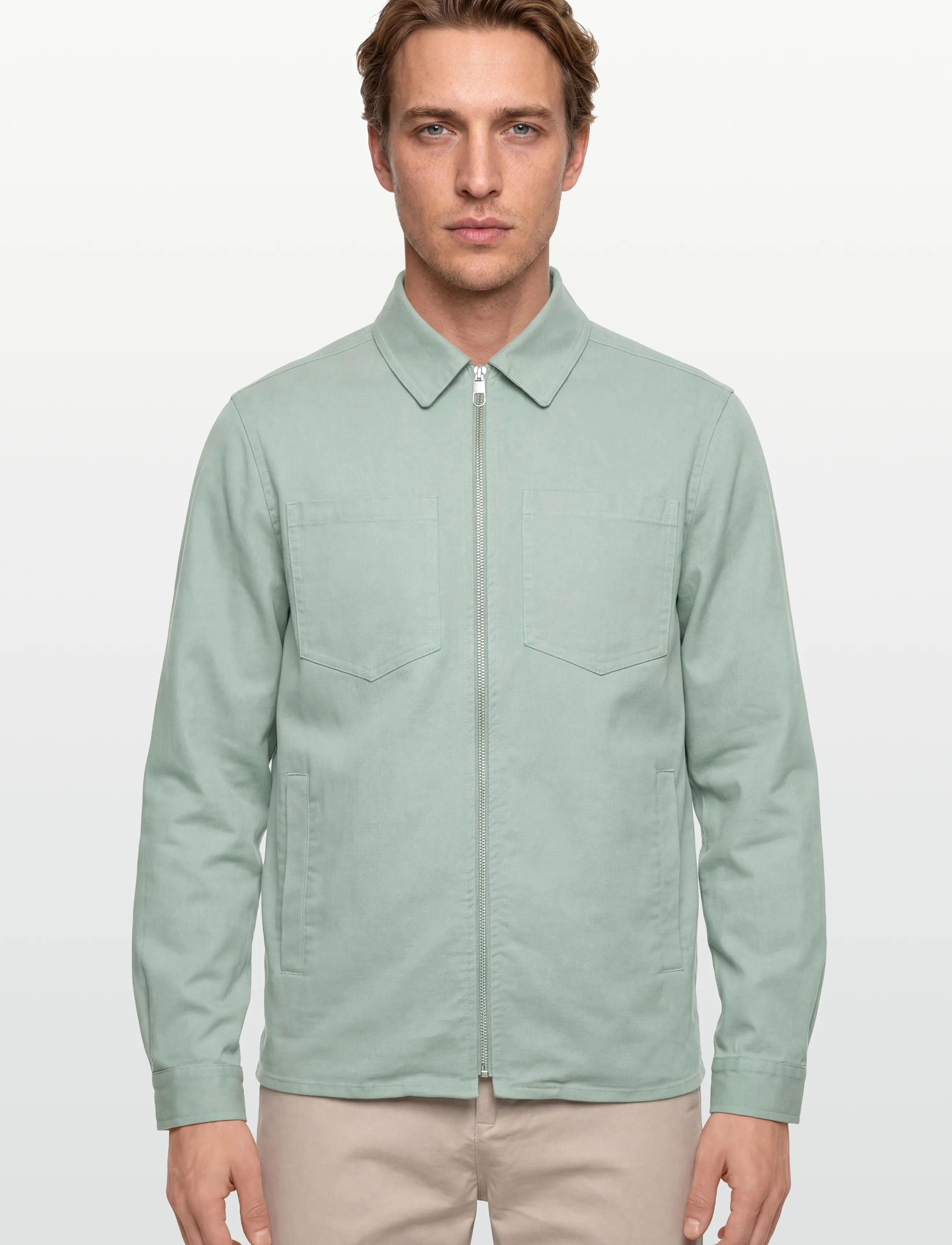 Revolution - Overshirt w. Zipper - män - lightblue - 3