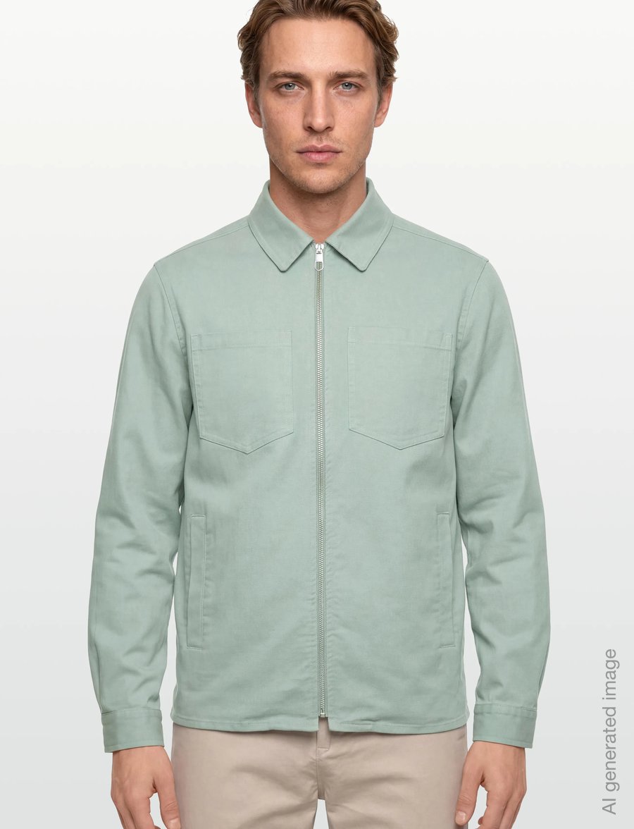 Revolution - Overshirt w. Zipper - overshirts - lightblue - 3