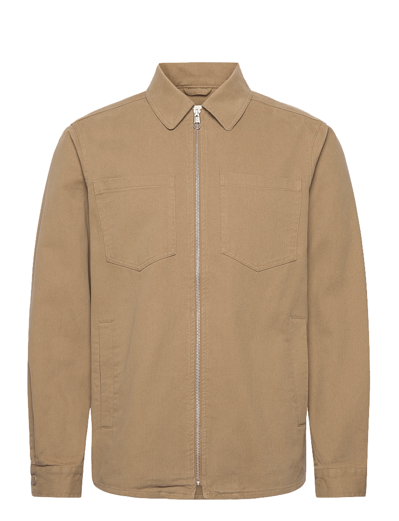 Revolution - Overshirt w. Zipper - kollektionen - lightbrown - 0