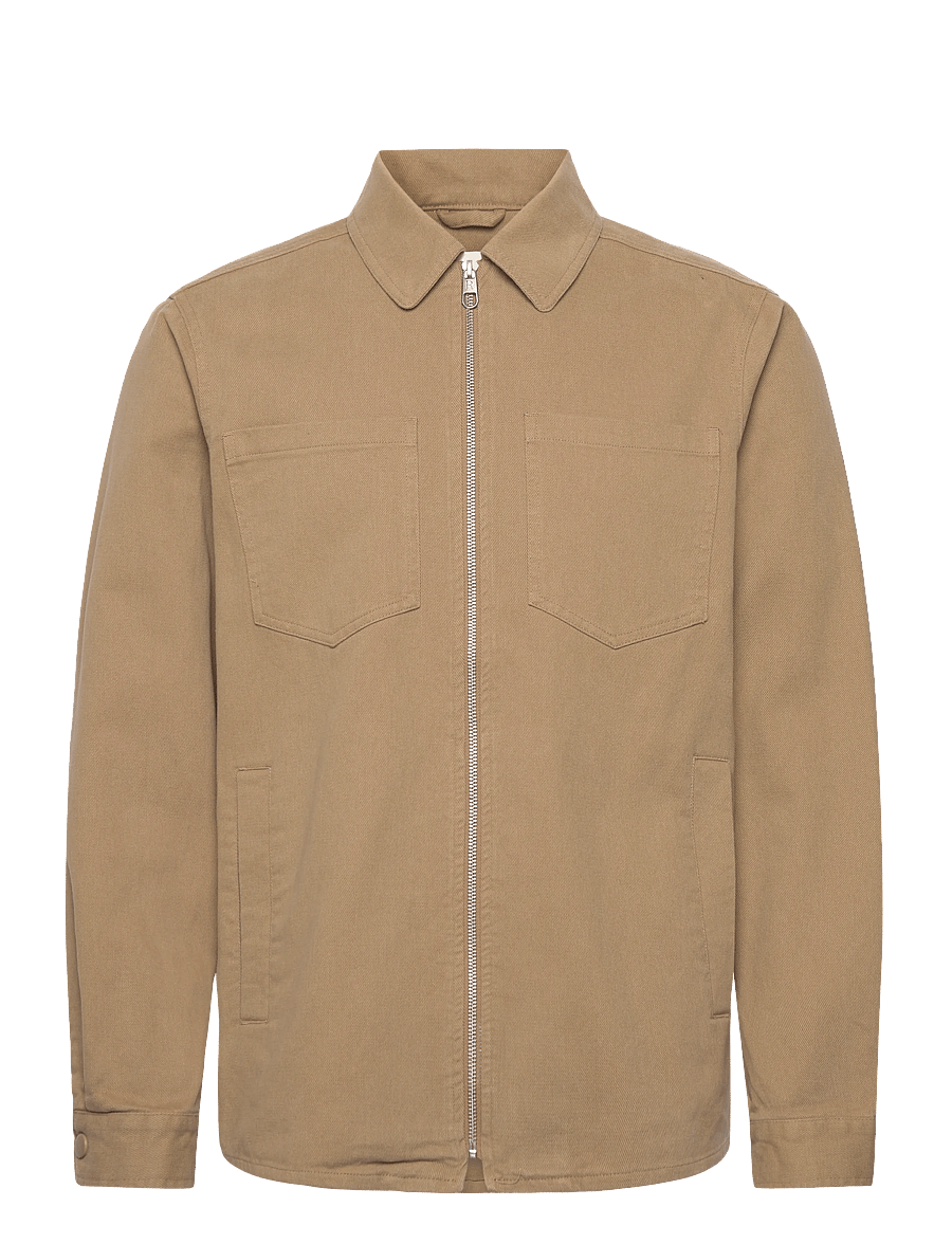 Revolution - Overshirt w. Zipper - kollektionen - lightbrown - 0