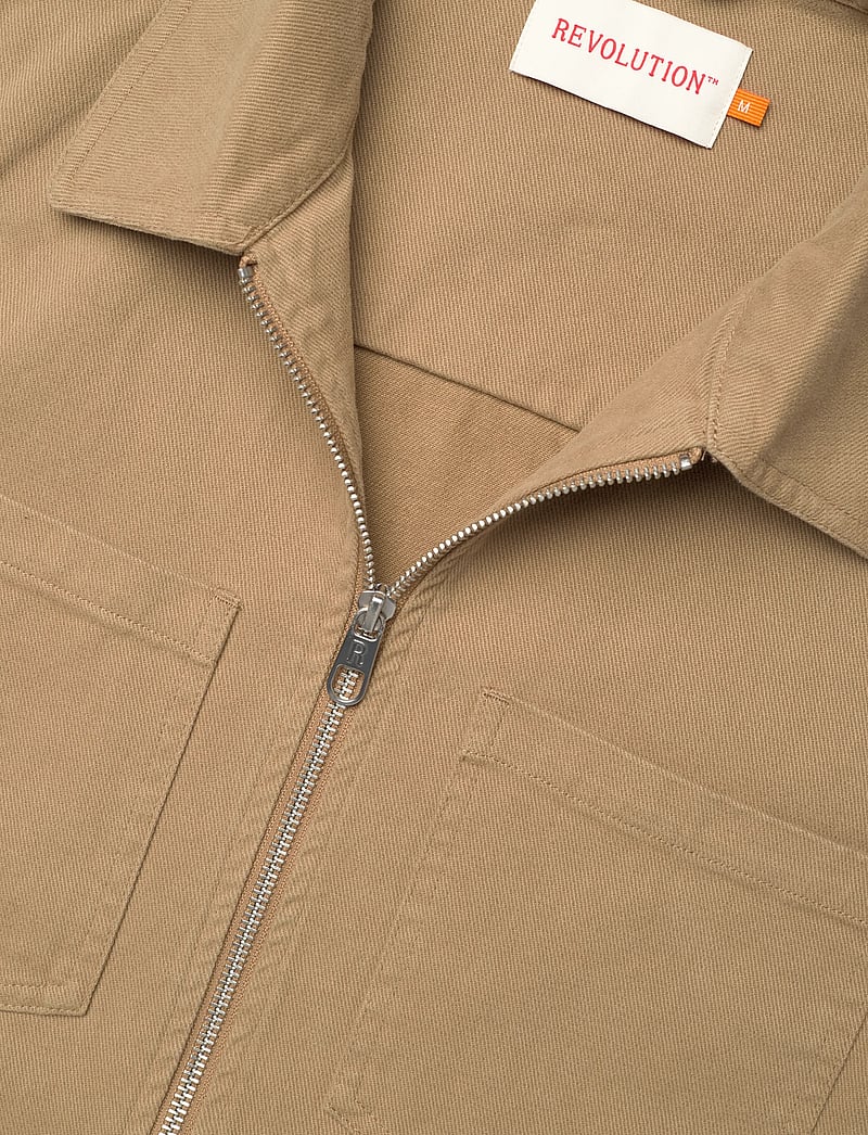 Revolution - Overshirt w. Zipper - kollektionen - lightbrown - 2
