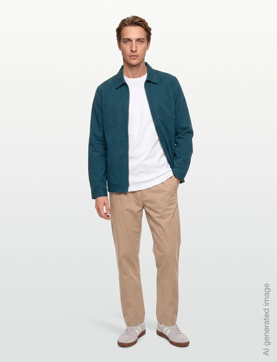 Revolution - Overshirt w. Zipper - Überhemden - petrol - 0