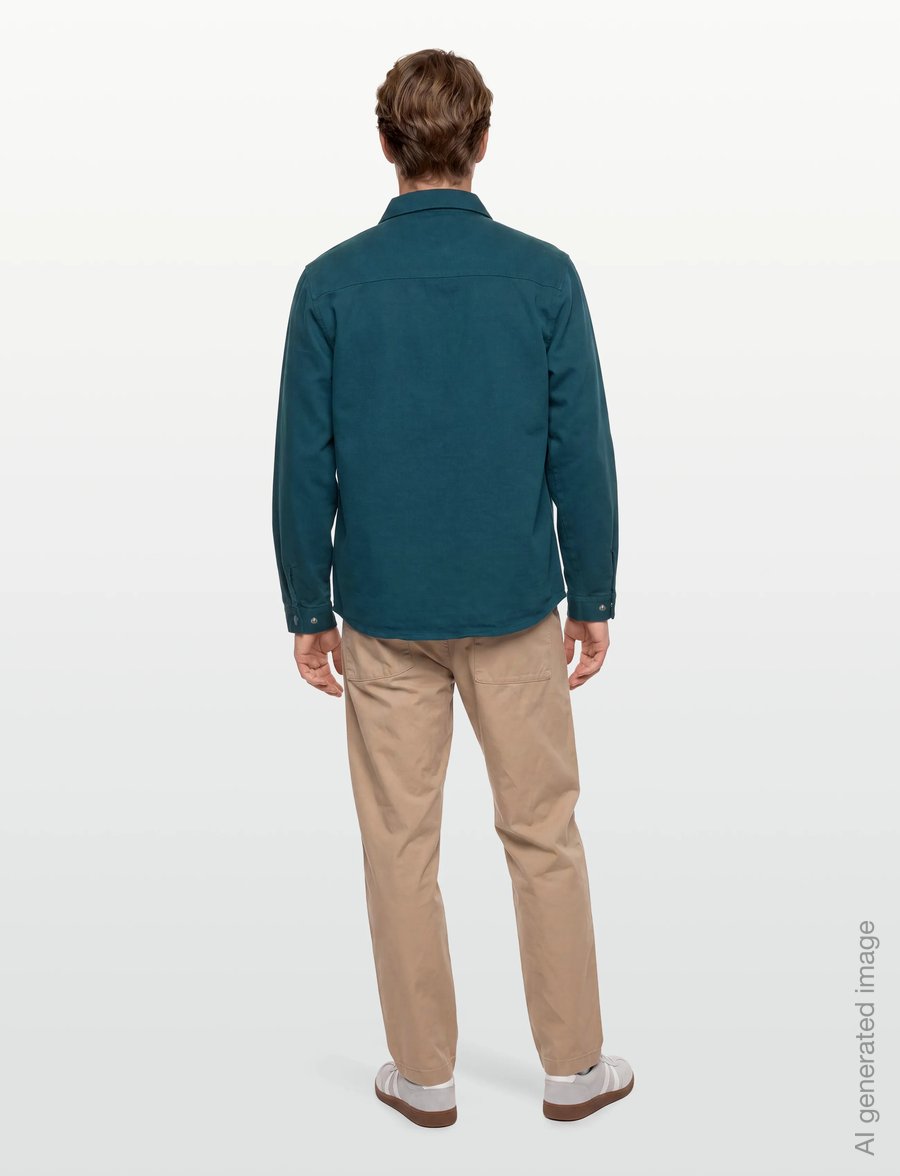 Revolution - Overshirt w. Zipper - Überhemden - petrol - 4