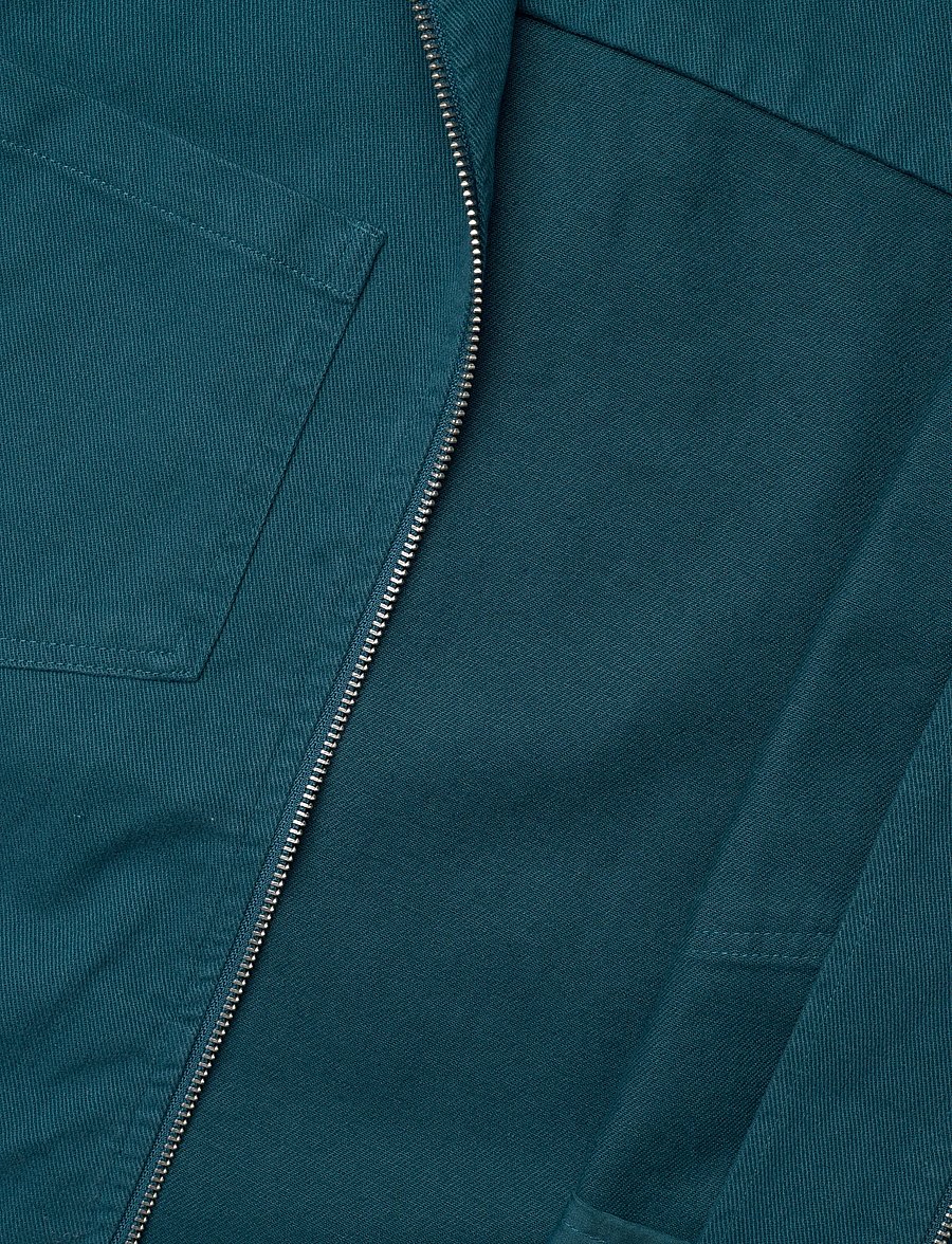Revolution - Overshirt w. Zipper - Überhemden - petrol - 4