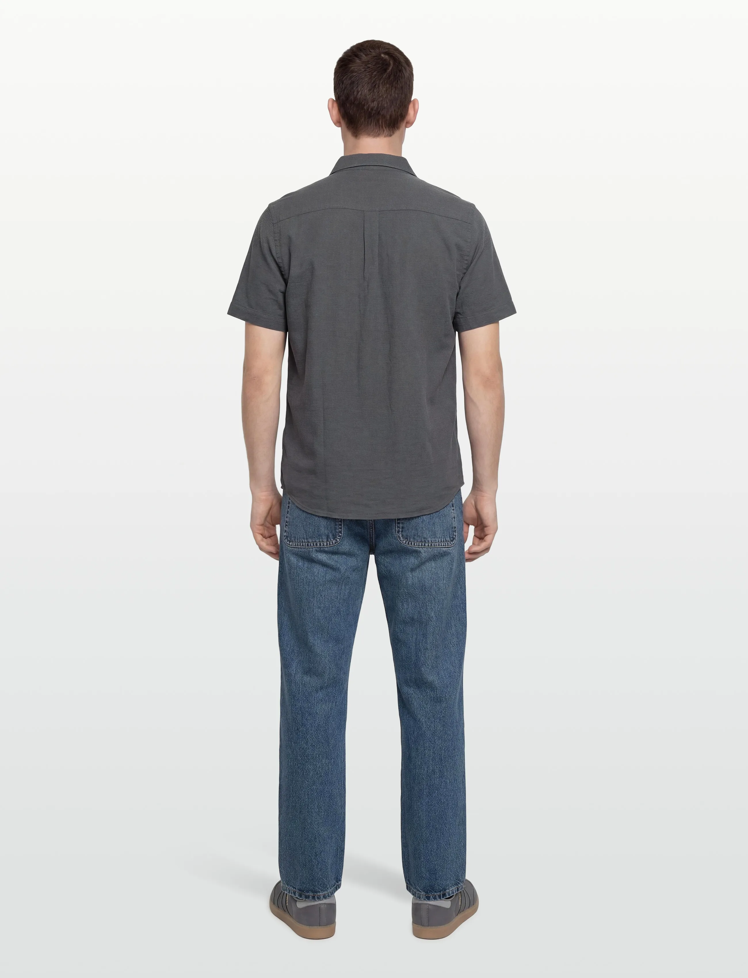 Revolution - Short-sleeved Cuban Shirt - kurzarmhemden - darkgrey - 4