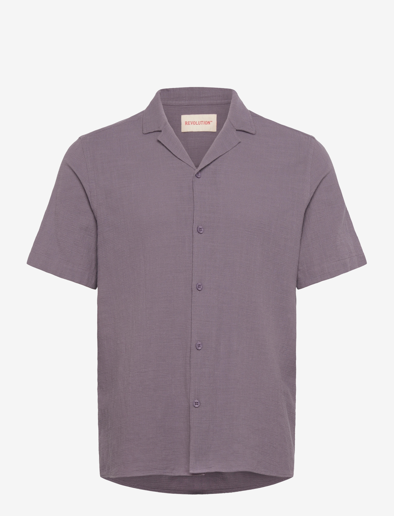 Revolution - Short-sleeved Cuban Shirt - lühikeste varrukatega särgid - darkpurple - 0