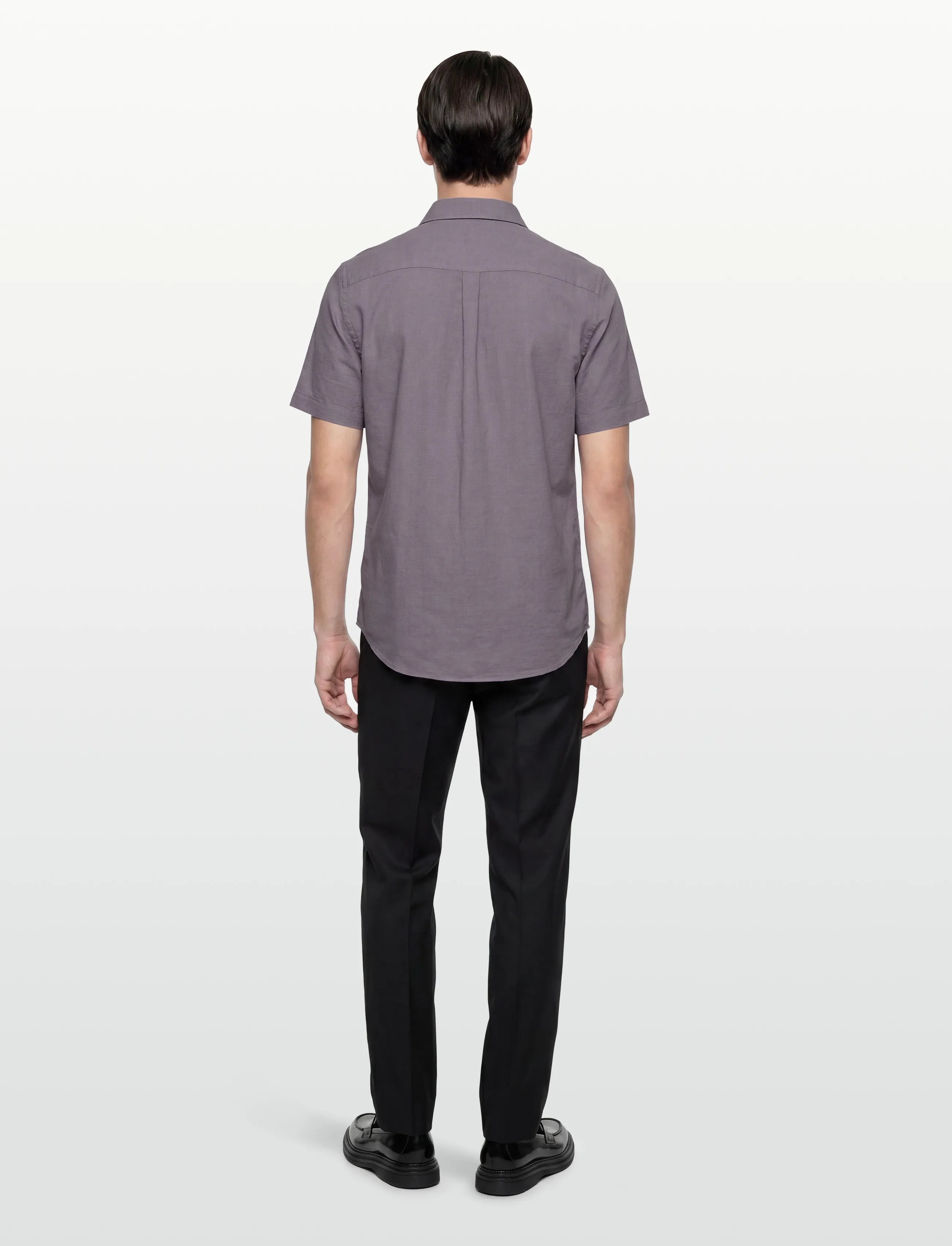 Revolution - Short-sleeved Cuban Shirt - kurzarmhemden - darkpurple - 4