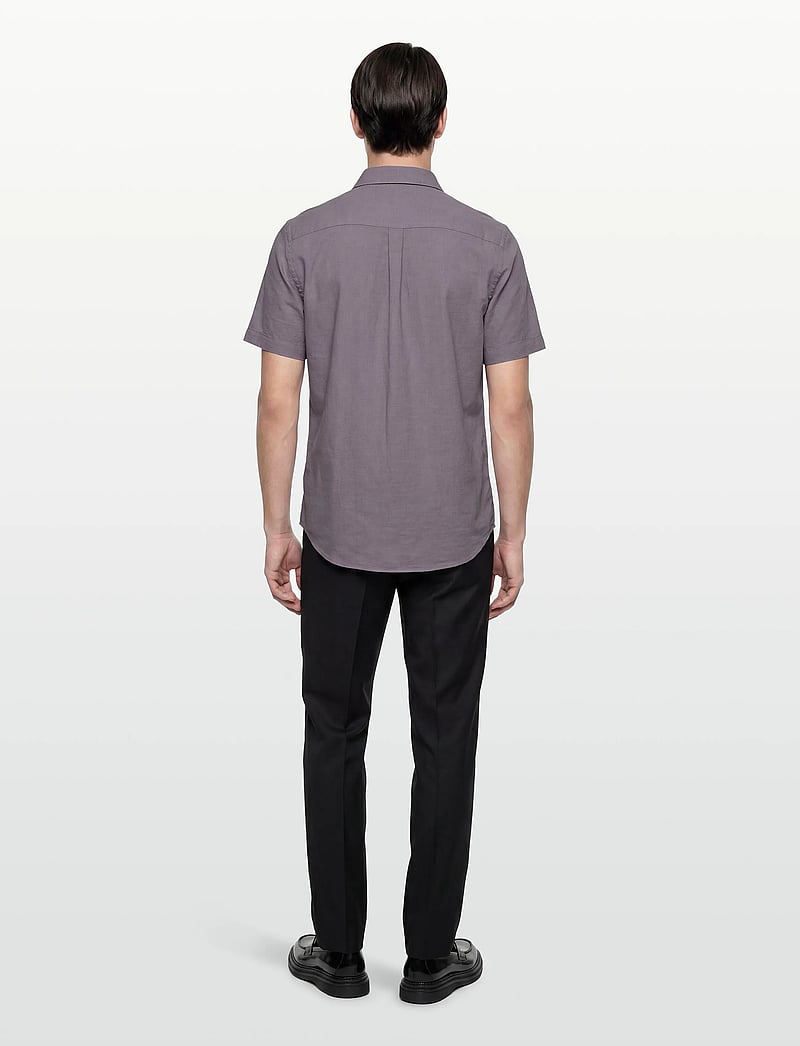 Revolution - Short-sleeved Cuban Shirt - kurzarmhemden - darkpurple - 4